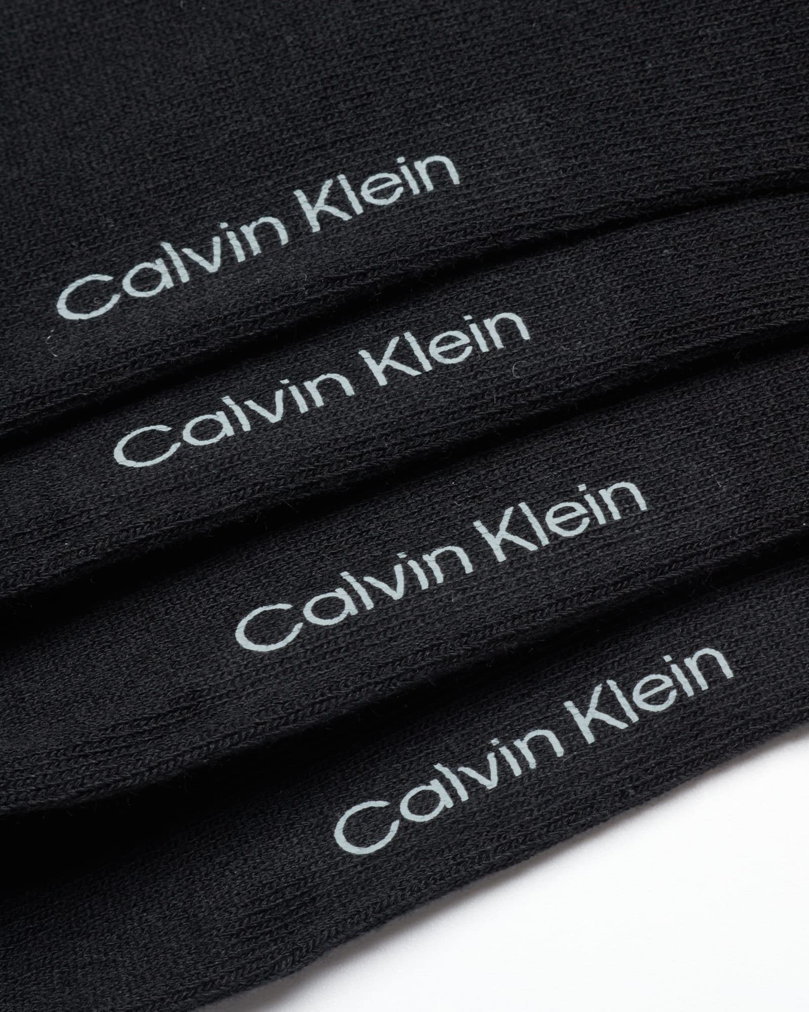 Calvin Klein Men's Crew Socks 4-Pack - Lightweight Combed Cotton Blend Dress Socks for Men Size 7-12 - Breathable Everyday & Formal Wear Socks for Office, Business, Wedding & Casual Outfits
