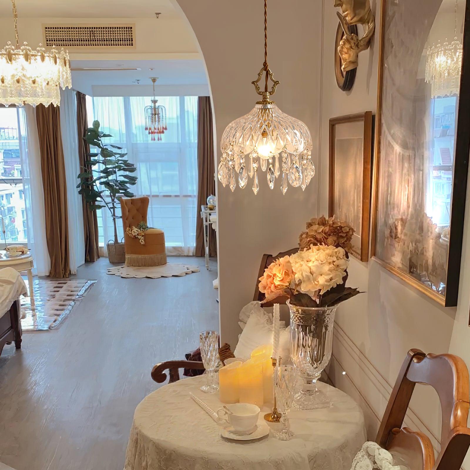 Modern Bowl Tassel Pendant Light - Elegant Hanging Chandelier for Dining Room, Kitchen Island, Bedroom & Living Room Decor