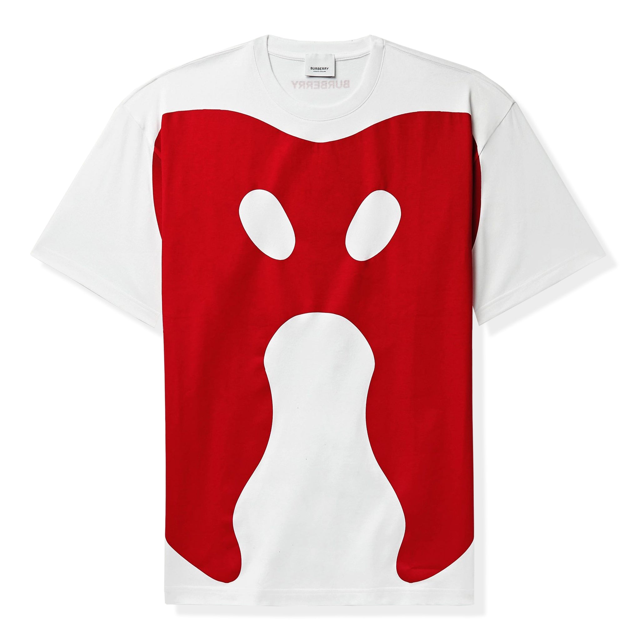 Burberry Abstract Print White and Red T-Shirt for Men | Stylish Casual Wear for Everyday Outfits & Street Fashion