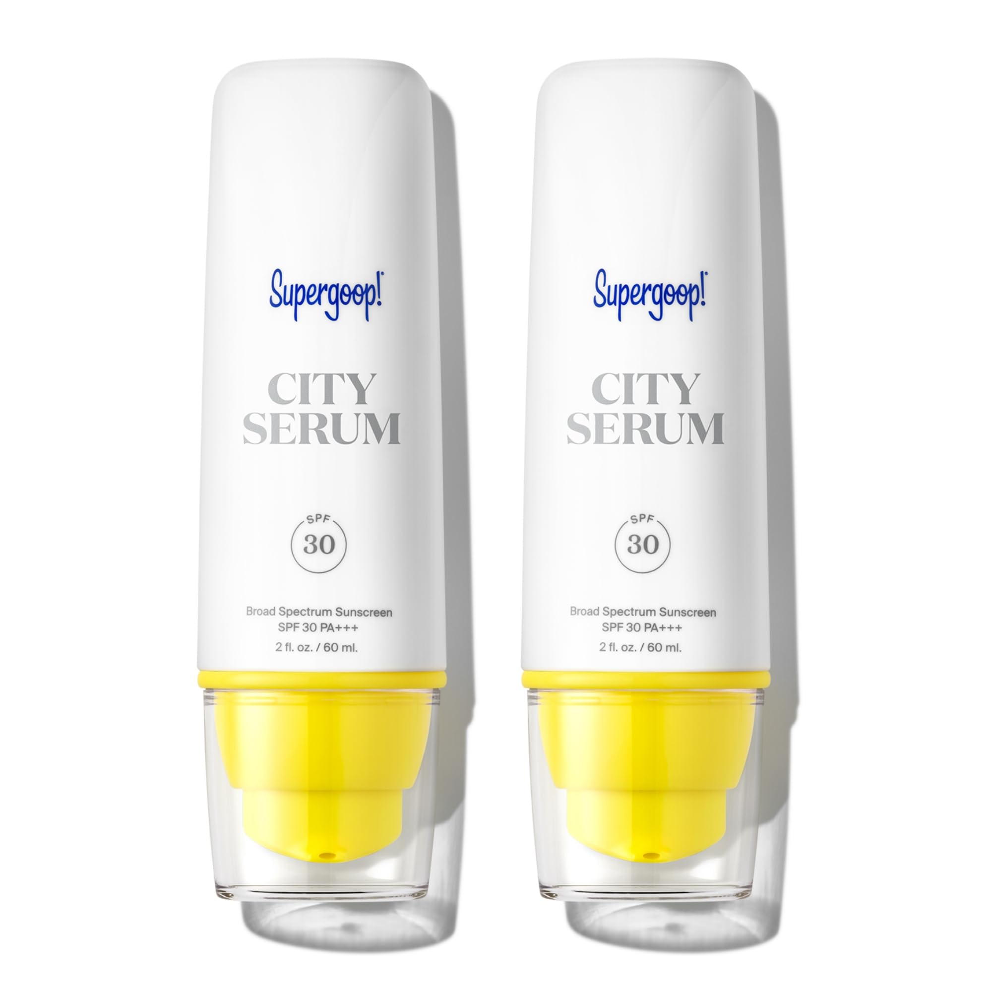 Supergoop! City Serum SPF 30 PA+++ - 2 Pack (2 fl oz each) - Anti-Aging Face Moisturizer with Vitamin E & B5 - Lightweight Daily Sunscreen for Men & Women - Perfect for Urban Commuting & Outdoor Activities