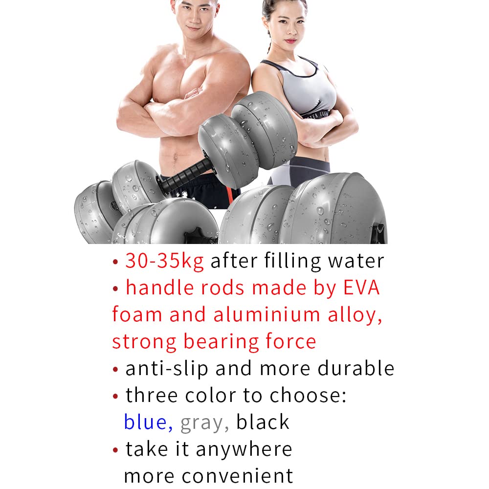 Adjustable Water-Filled Dumbbells Set - Portable Travel Weights for Gym, Home & Outdoor Fitness Training - Perfect for Strength Training, Cardio & Full-Body Workouts