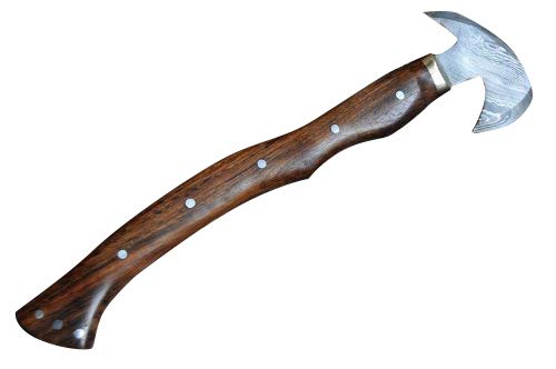 Perkin Knives - Handmade Damascus Steel Hunting Knife & Forest Axe Set - Custom Outdoor Survival Tools for Camping, Bushcraft, and Hunting Adventures