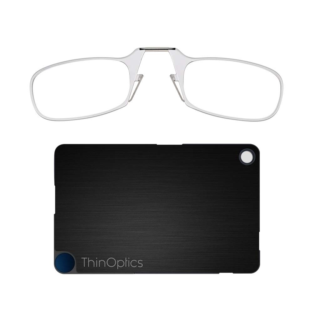 ThinOptics Flashcard Case with Rectangular Reading Glasses - Slim & Portable Eyewear Holder for Students, Professionals & Travel - Perfect for Studying, Office Work and On-the-Go Use