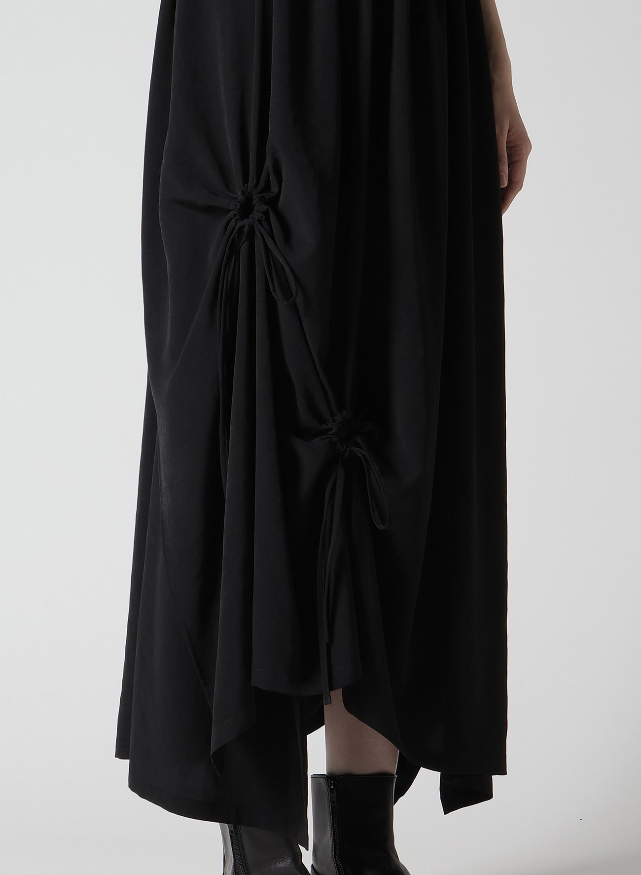 Elegant Crepe de Chine Circle Gathered Skirt - Flowy Midi Skirt for Women | Perfect for Office Wear, Date Nights & Summer Outfits