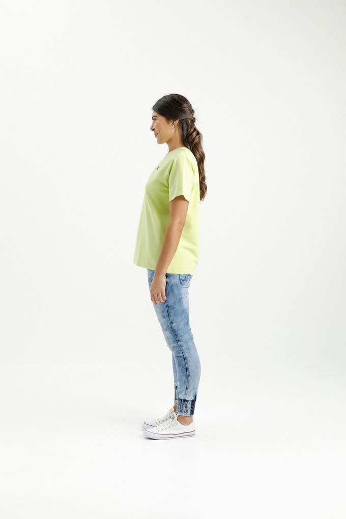 Chris Tee | Lime Green with Black X Graphic T-Shirt - Casual Streetwear for Men & Women | Perfect for Everyday Wear, Outings & Gifts