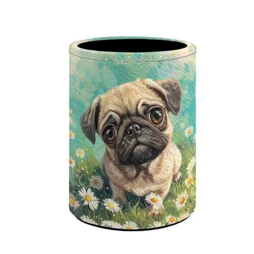 Floral Pug Dog
