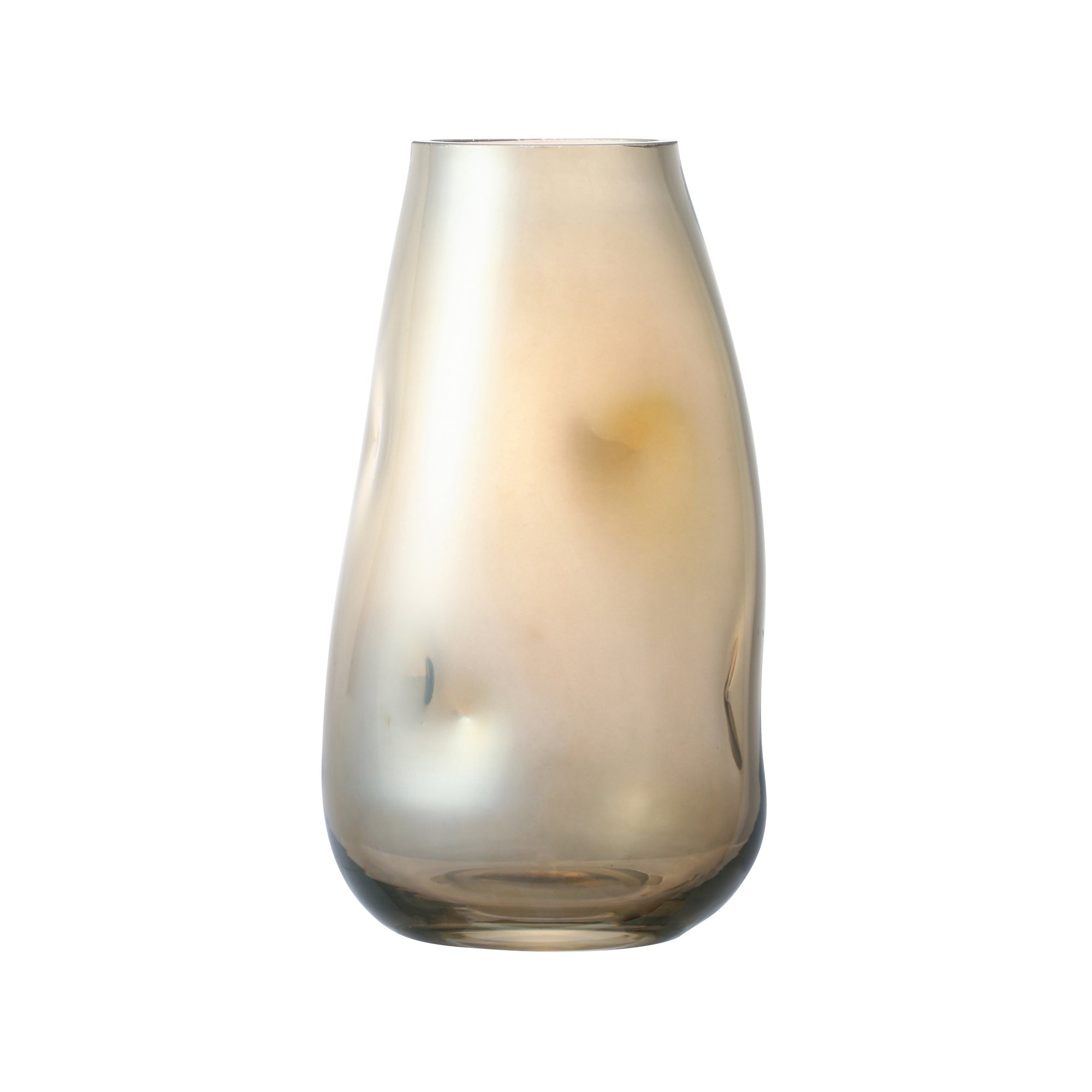 Handmade Irregular Glass Vase - Small Unique Decorative Vase for Home, Office, Wedding Centerpiece, Floral Arrangement & Modern Interior Decor