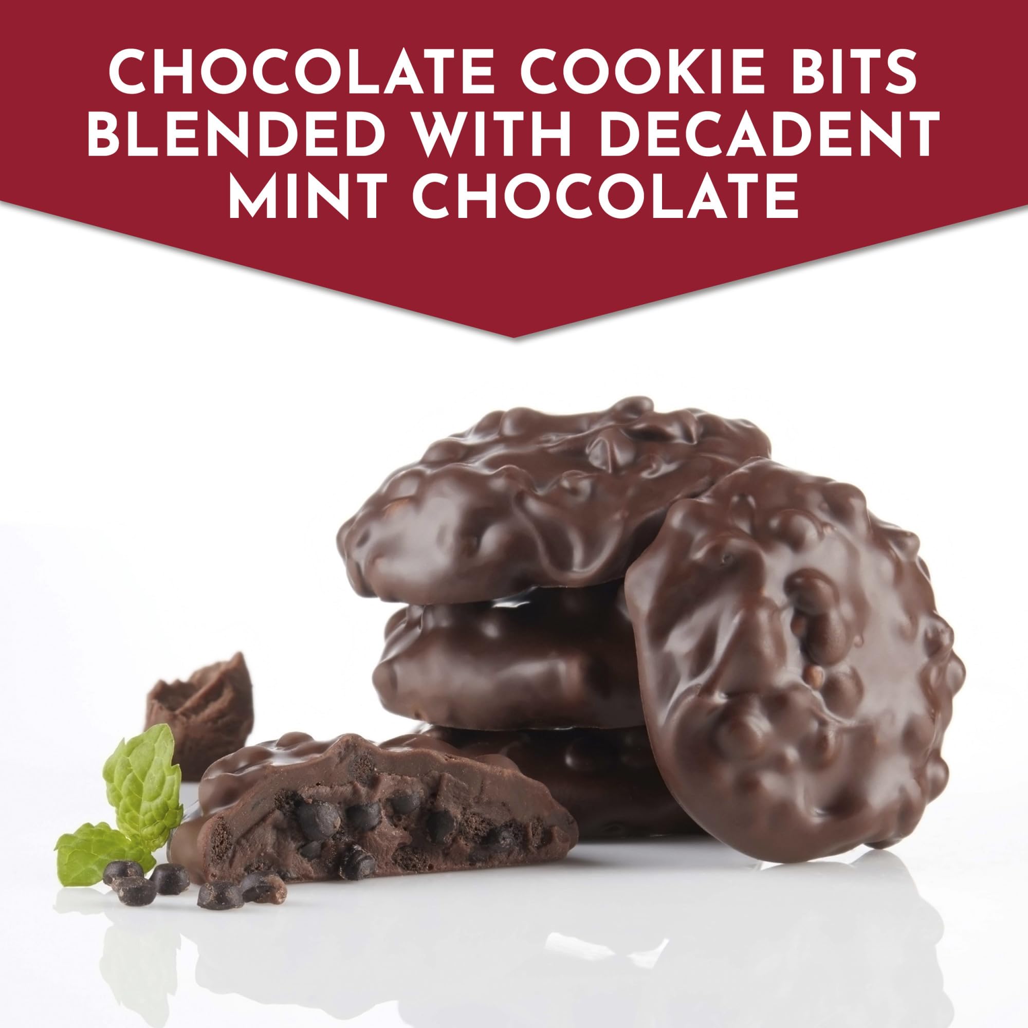 Fannie May Premium Mint Chocolate Cookie Clusters - 2 Bags (32 oz Total) - Gourmet Holiday Chocolate Gifts for Christmas, Birthday & Corporate Events
