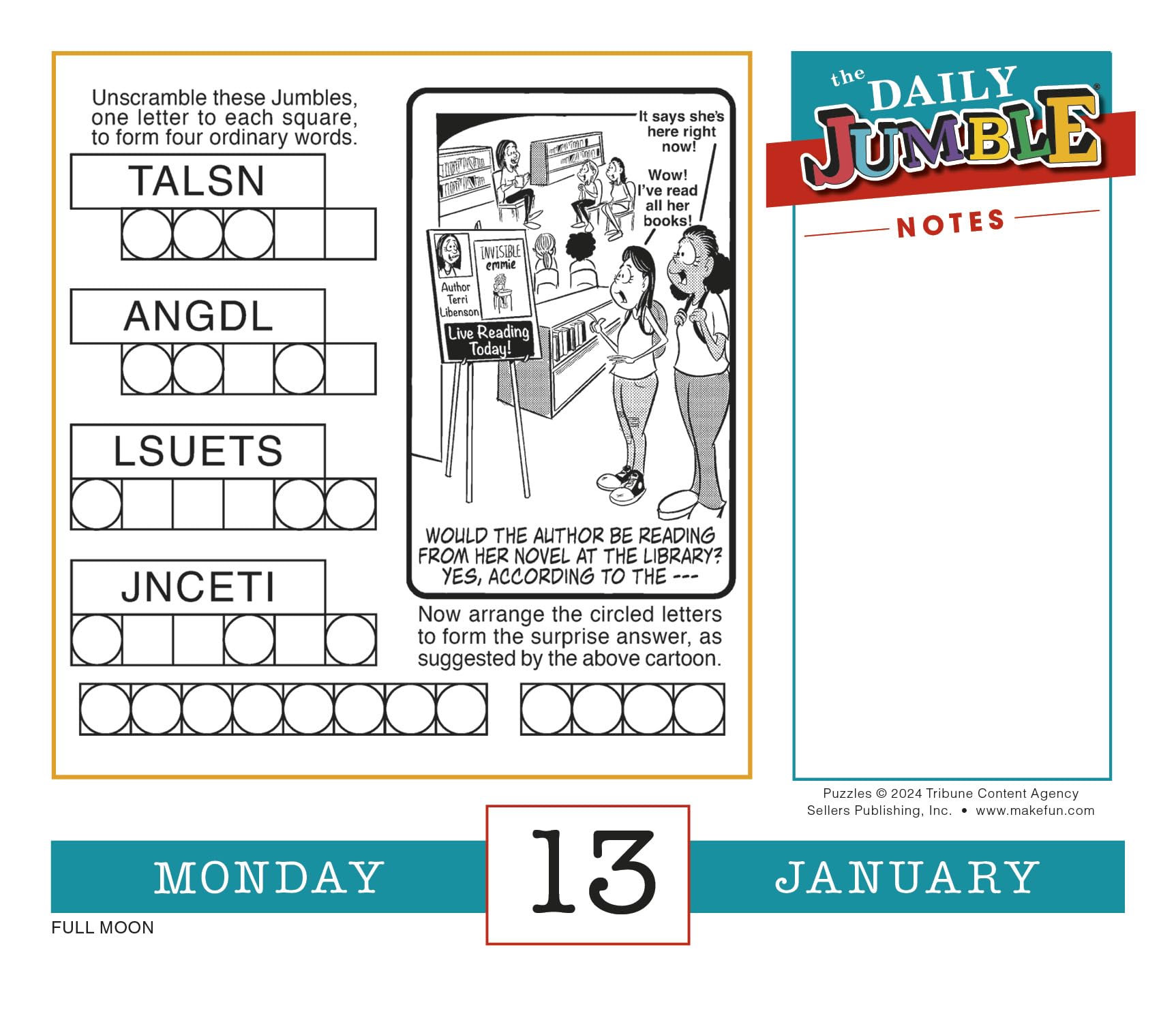 The Daily Jumble 2025 Boxed Daily Desk Calendar - Fun Word Puzzles & Brain Teasers for Office, Home, or Gift Giving