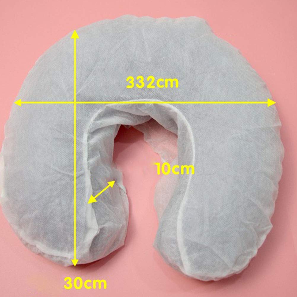 50pcs Disposable U-Shaped Neck Pillows - Travel & Cosmetic Use