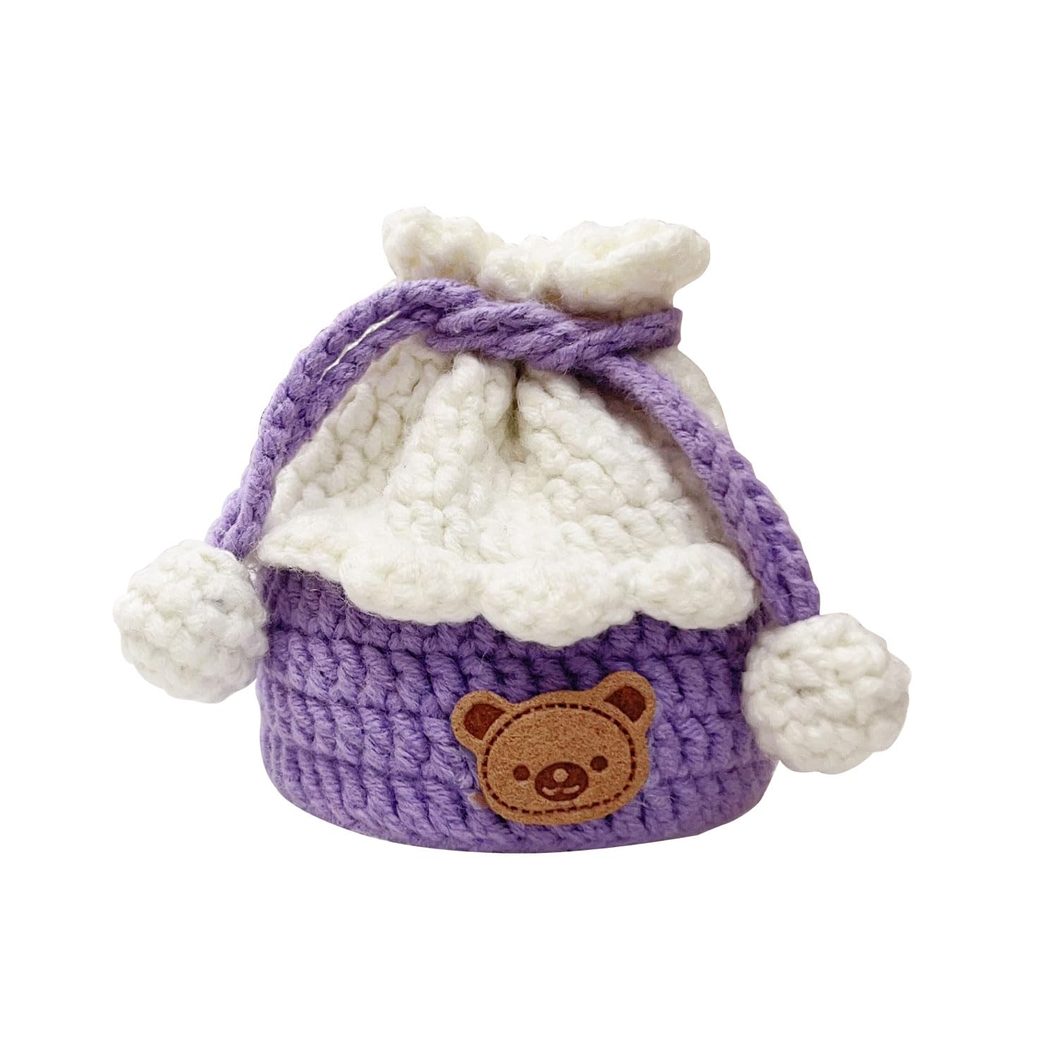 Cute Crochet Mini Drawstring Pouch - Handmade Coin Purse & Earbud Protector for Women & Girls | Perfect Gift for Travel, Parties & Daily Storage
