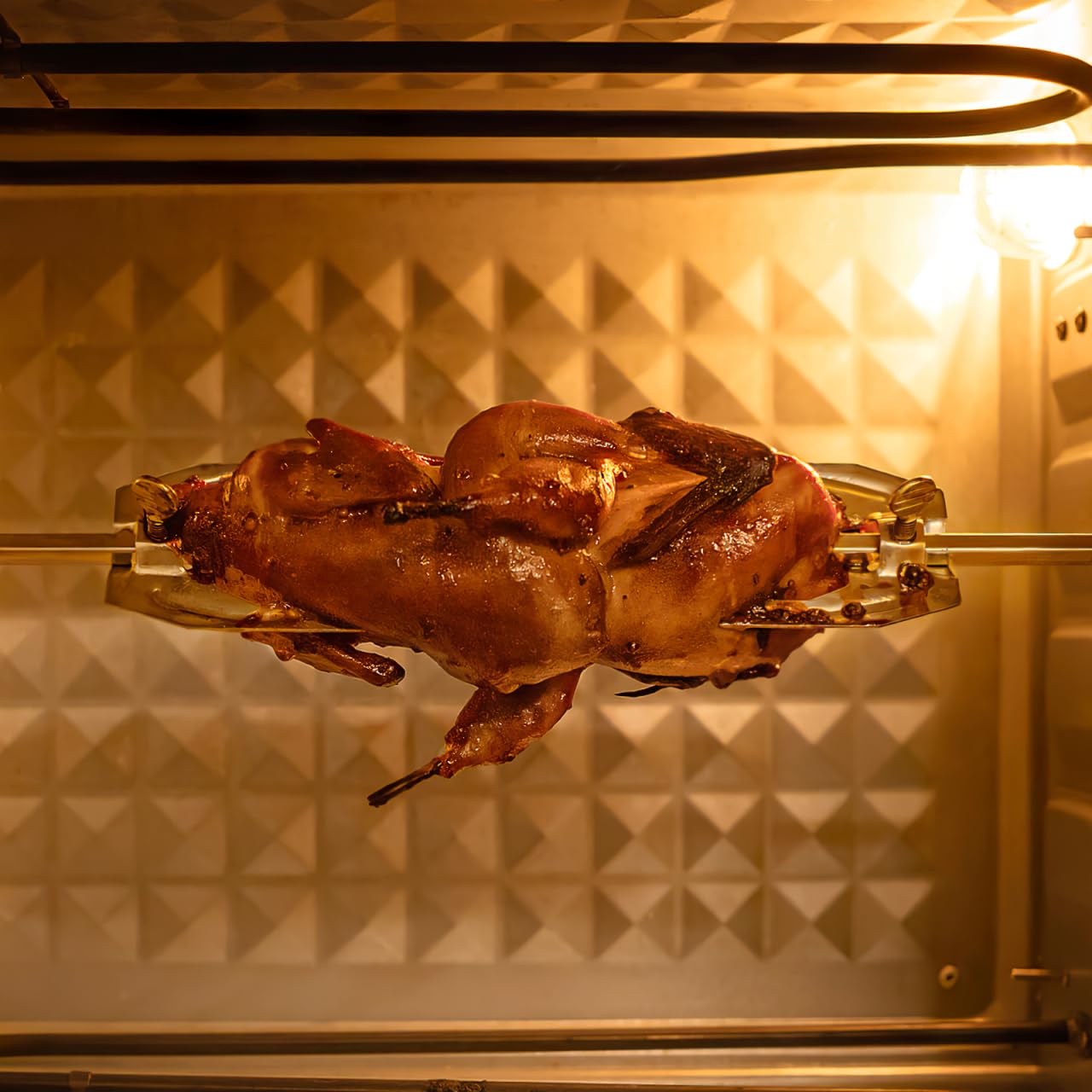 Premium Stainless Steel Roast Chicken Fork - Universal Grill Fork for Air Fryer, BBQ, Meat Skewers & Kabobs - Heavy Duty Kitchen Tool for Grilling, Roasting & Air Frying - Perfect for Outdoor Cooking, Camping & Backyard BBQs