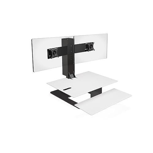 White Eco Worksurface / Black Base