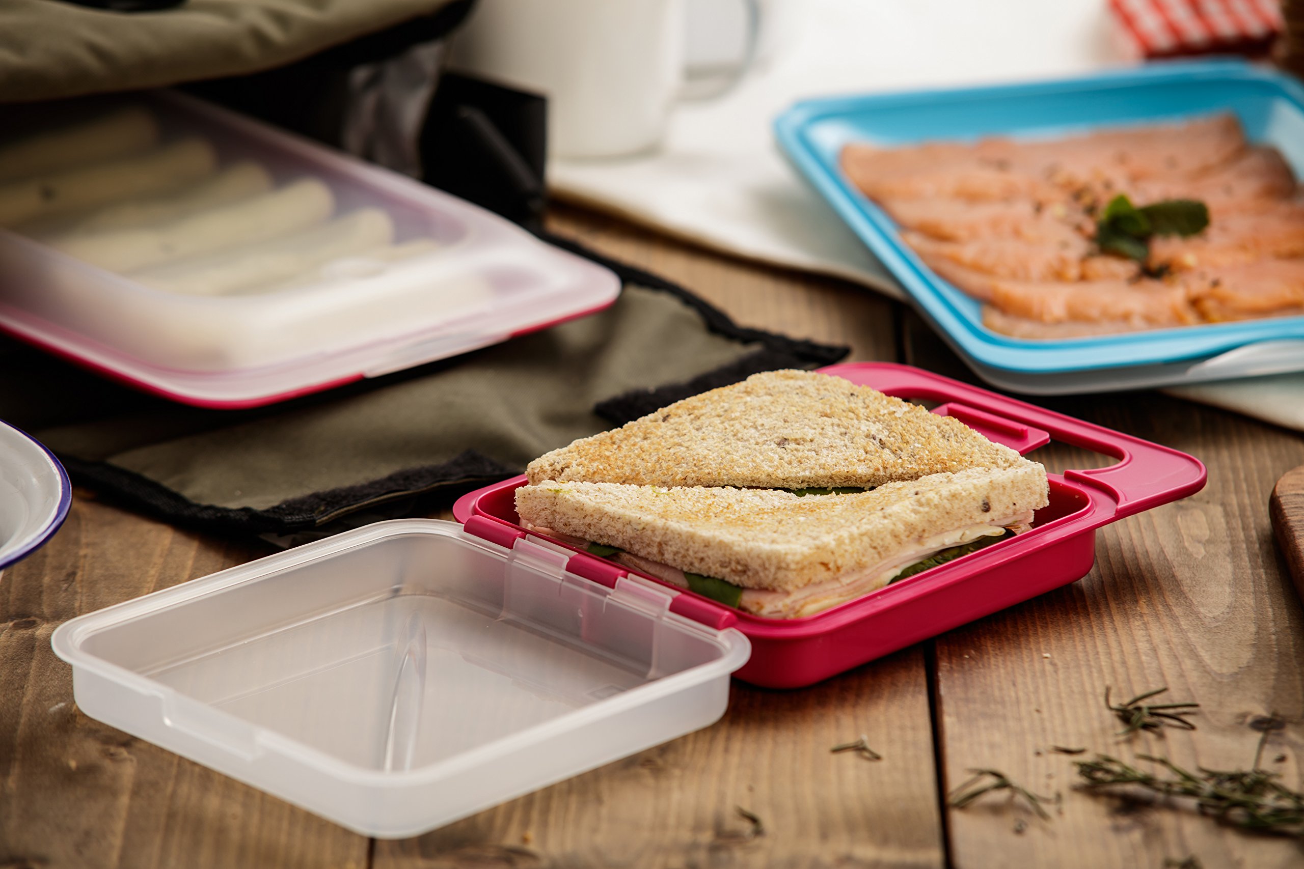 Portable Sandwich Lunch Box - Insulated Bento Box for Kids & Adults, Leak-Proof & Durable, Perfect for School, Work, Picnics & Travel (Pink)