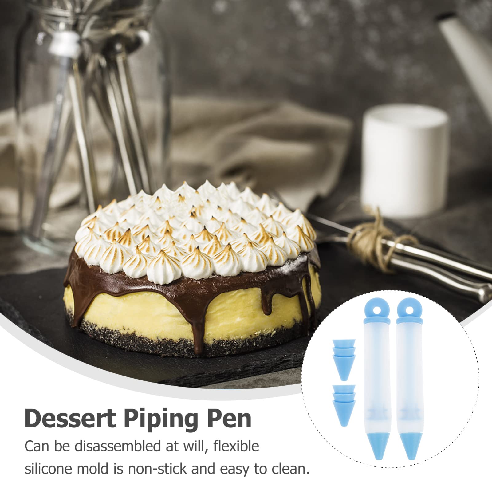 Veemoon 2-Piece Cake Decorating Pen Set - Professional Frosting Piping Tools for Flowers, Cupcakes & Desserts | Perfect for Baking, Wedding Cakes, Birthday Parties & DIY Decorations