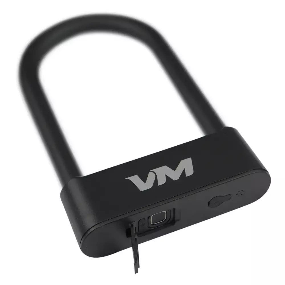 High Security VM Fingerprint U Lock - Smart Bike Lock with Fingerprint & Key Access - Perfect for Bicycles, Motorcycles & Scooters - Indoor & Outdoor Use