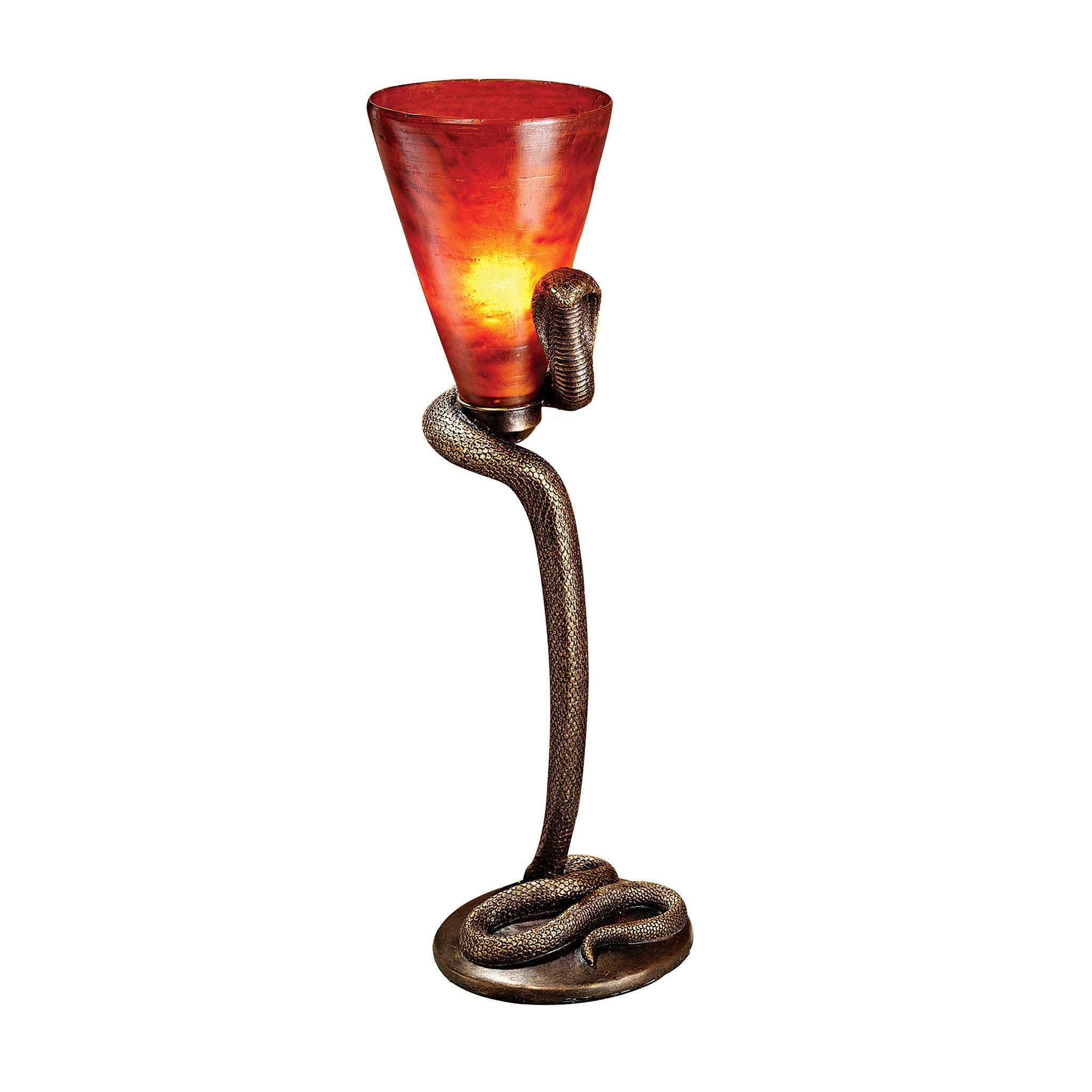 Design Toscano Uraeus Egyptian Cobra Snake Altar Sculpture Table Lamp - 6