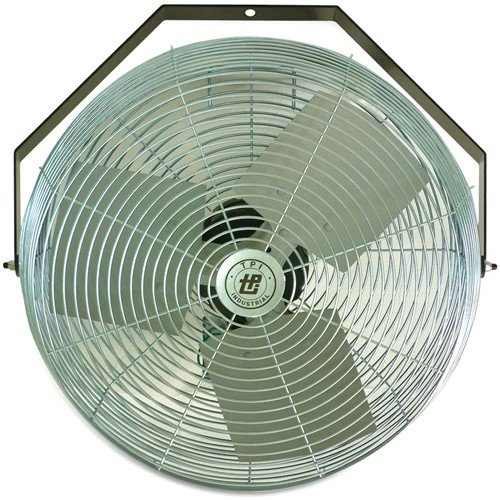 TPI CF-18 18 Inch Industrial Wall Mount Fan - 3 Speed High Velocity Commercial Grade Fan for Garage, Workshop, Warehouse, Patio & Greenhouse | Heavy Duty Indoor Outdoor Cooling Fan for Home, Office & Business Use