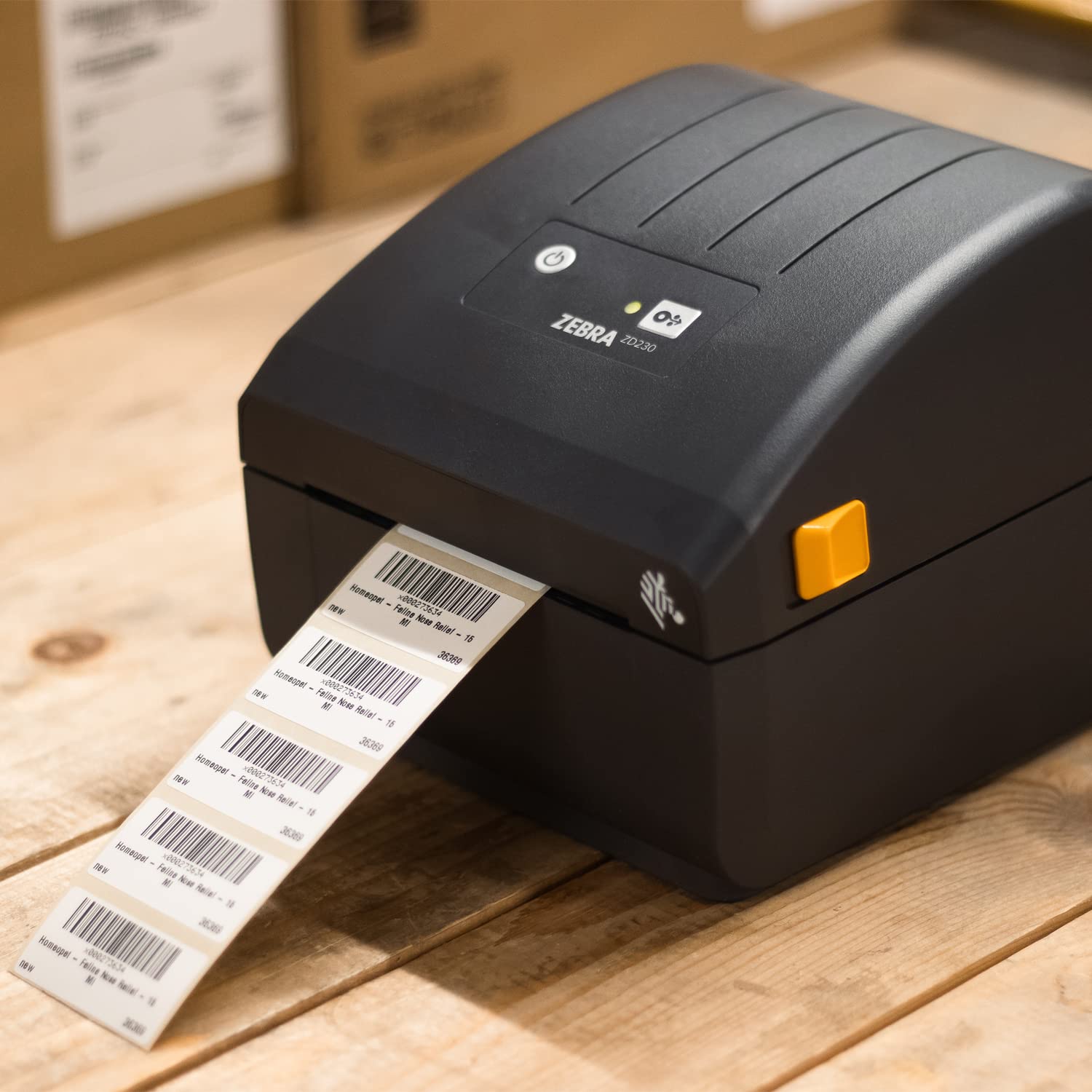 Zebra ZD230 4-Inch Direct Thermal Desktop Printer with USB & Ethernet - Ideal for Shipping Labels, Barcodes, Receipts in Logistics, Retail, Healthcare & Light Manufacturing