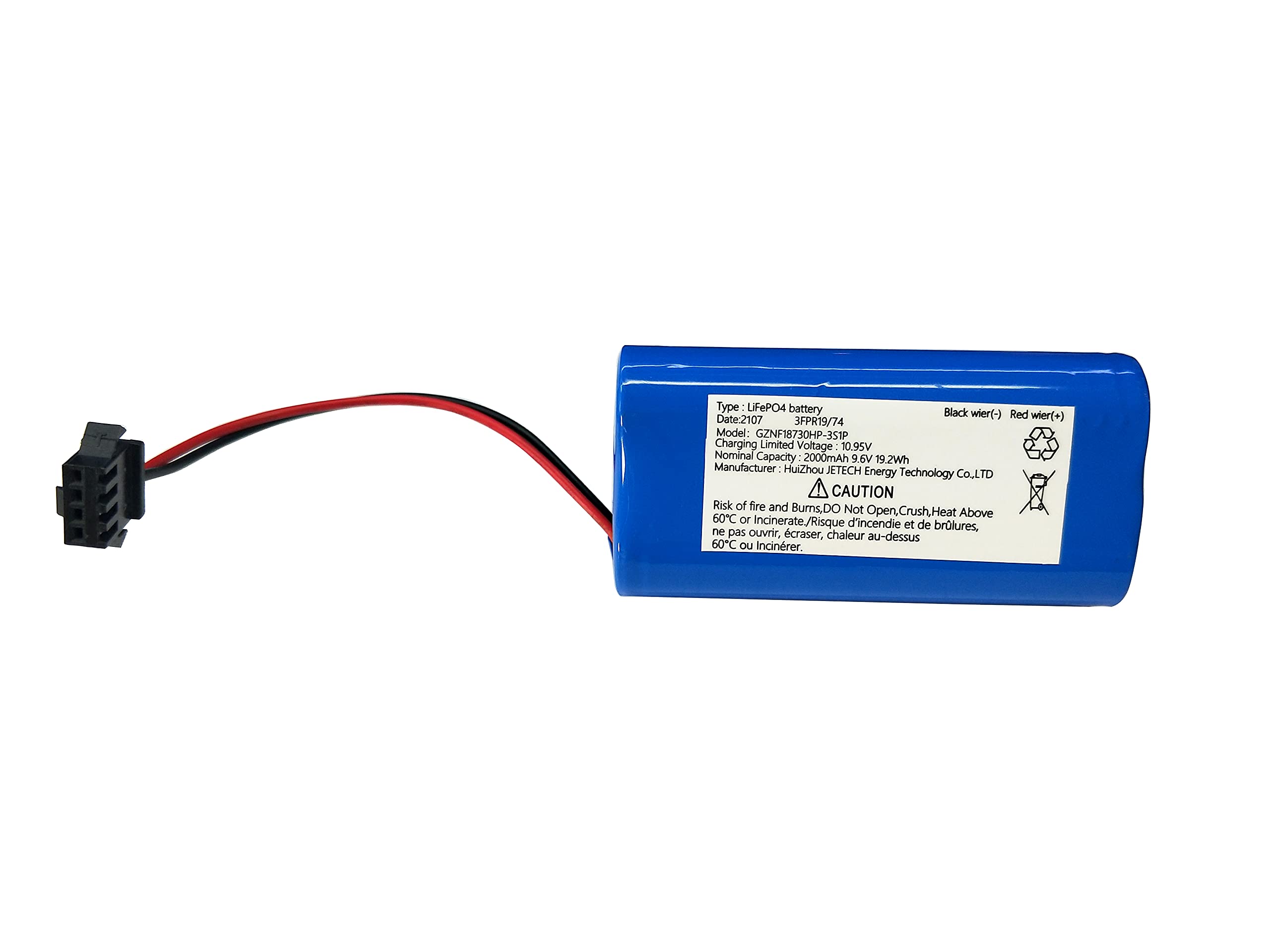 SereneLife 9.6V LiFePO4 Lithium-Ion Replacement Battery for PUCRCX70 Robot Vacuum Cleaner - Long Lasting Rechargeable Battery for SereneLife PRTPUCRCX70BAT - Perfect for Home Cleaning and Maintenance