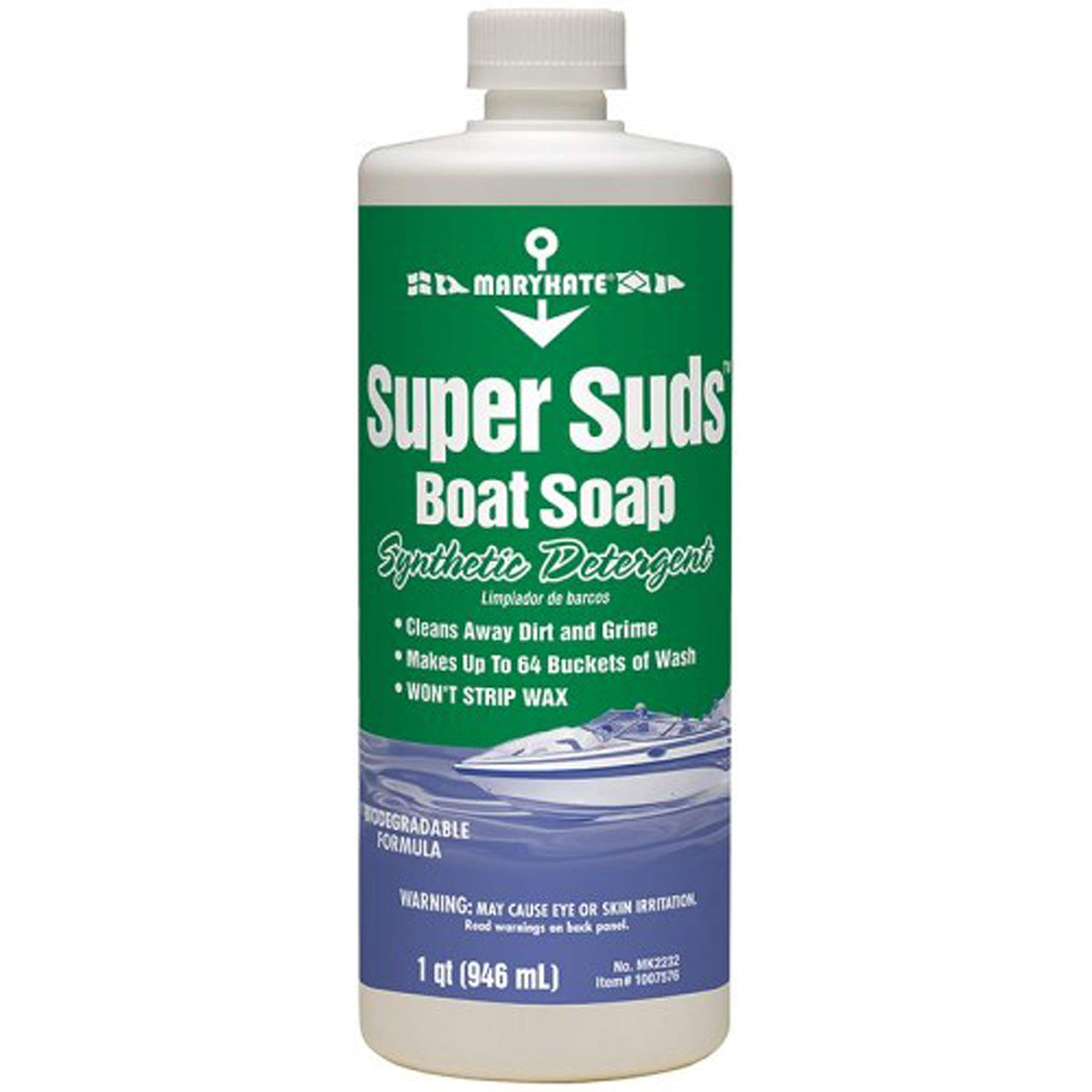 2232 Super Suds Boat Soap - 32 oz Concentrated Marine Cleaner for Fiberglass, Vinyl & Metal Surfaces | Safe for Boats, RVs & Outdoor Equipment | Removes Salt, Grime & Stains