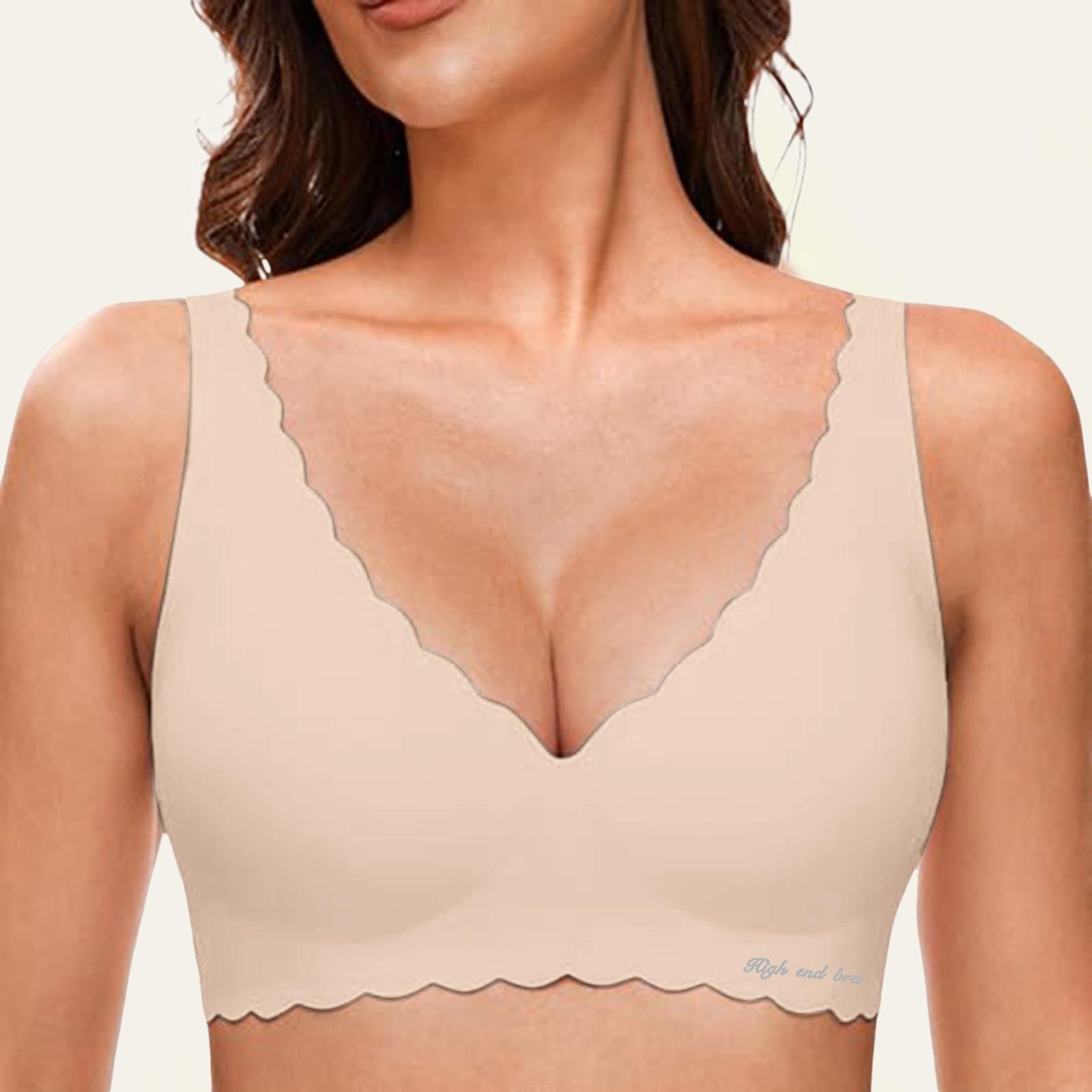 Women's Full Coverage V-Neck Cotton Bras with Front Close Button - Ultra Light Comfort for Everyday Wear & Active Lifestyles | 2024 Collection