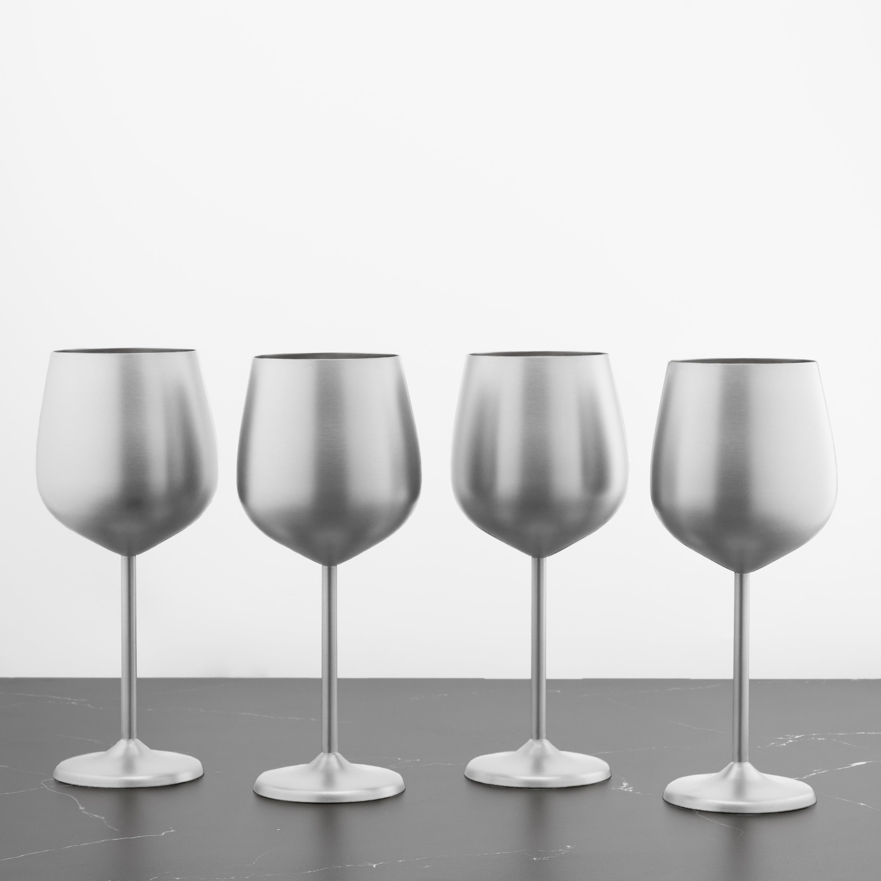 Premium Stainless Steel Wine Glasses Set of 4 - Unbreakable, BPA-Free, Dishwasher Safe - Perfect for Outdoor Picnics, Camping, and Pool Parties