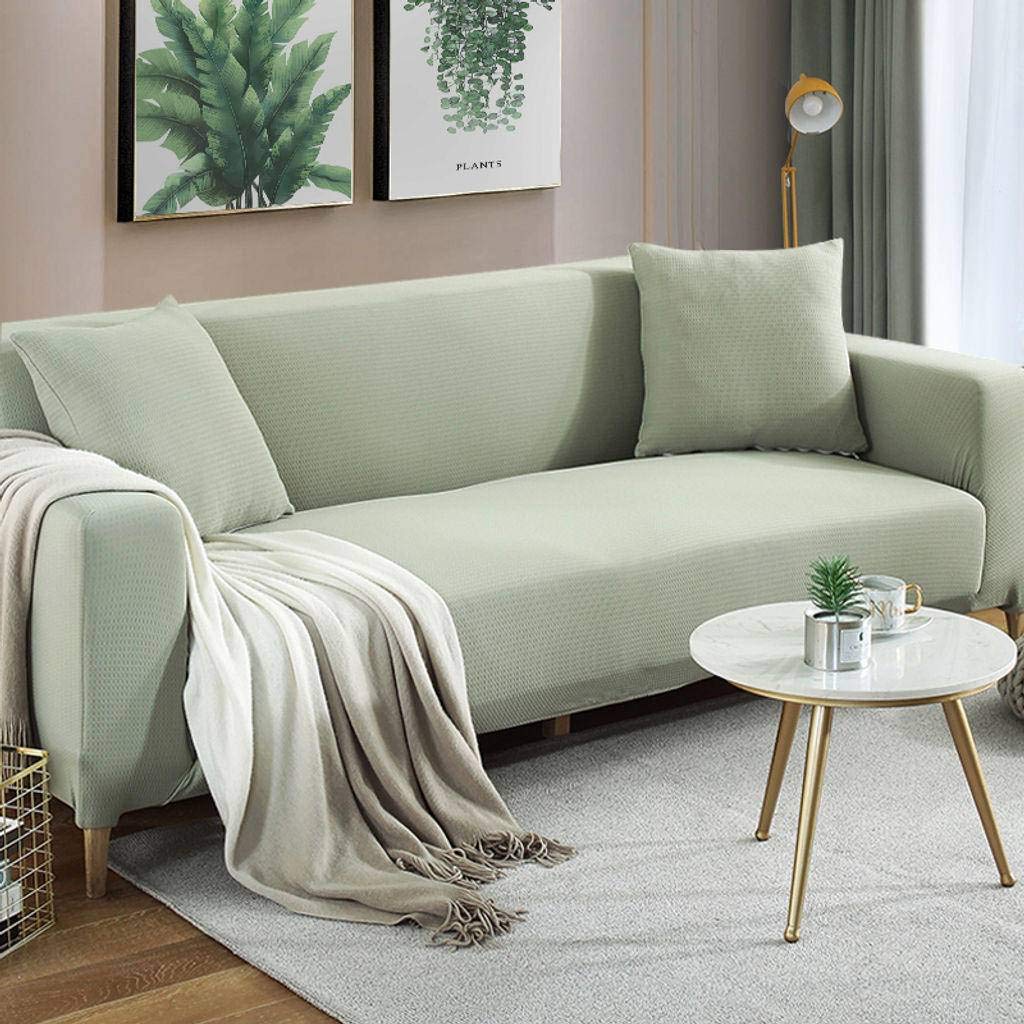 MINYU Stretch Sofa Slipcover - Washable, Anti-Slip Elastic Couch Cover for L-Shaped Chaise Lounge (190-230cm) - Perfect for Living Room Furniture Protection & Home Decor