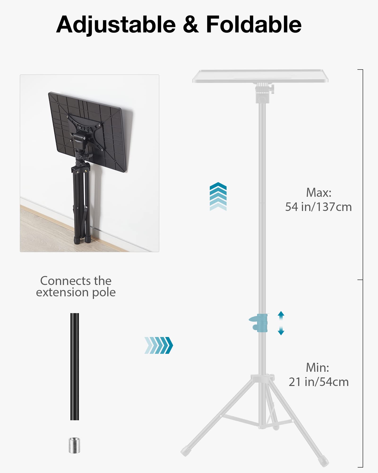 InnoGear Adjustable Projector Stand Tripod 21