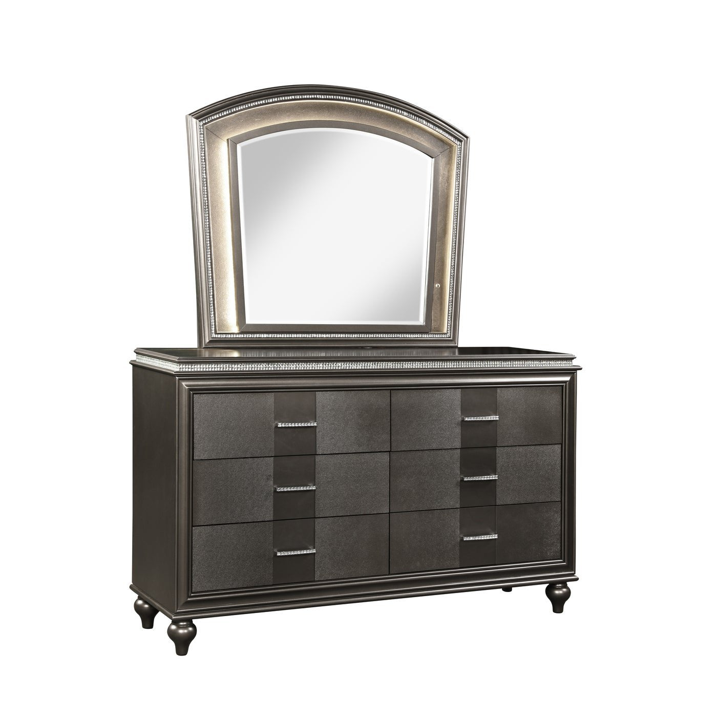 Stylish Ginger Collection Dresser with Mirror - Elegant Bedroom Furniture for Home Decor & Organization