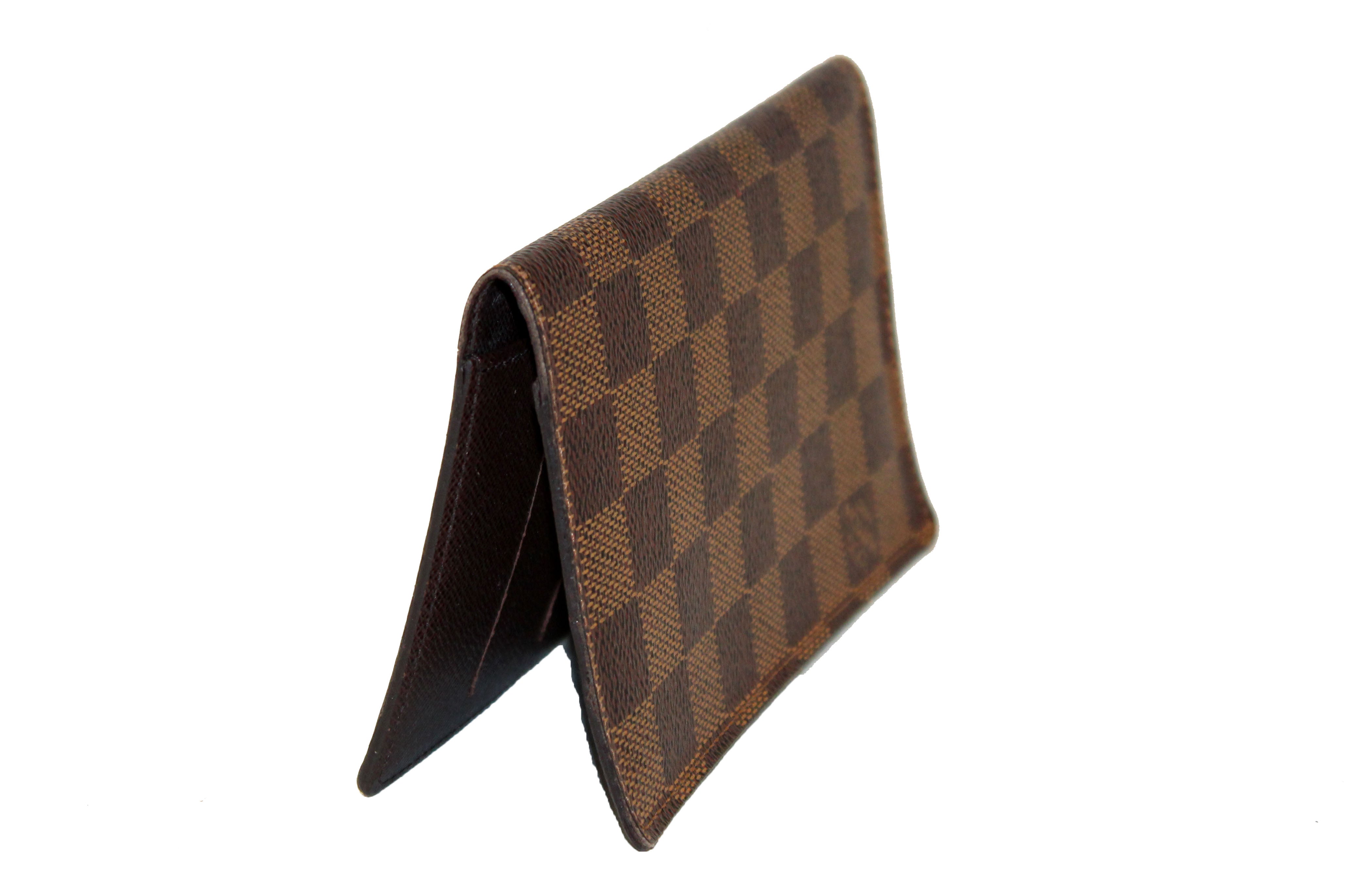 Authentic Louis Vuitton Damier Ebene Canvas Checkbook Wallet - Luxury Organizer for Credit Cards, Bills & Checks | Perfect for Business Professionals & Travel