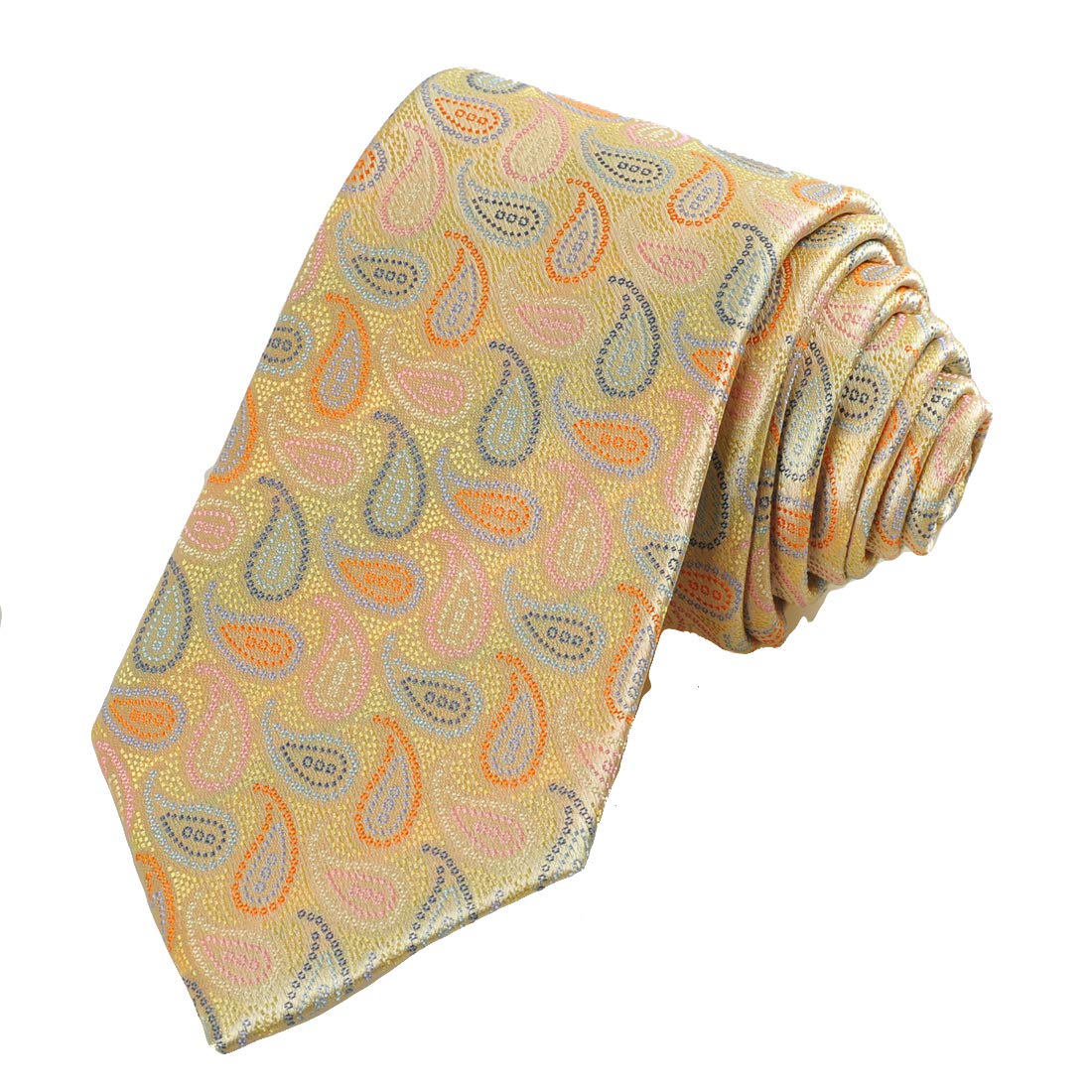 KissTies Men's Classic Paisley Necktie - Formal Silk Tie with Gift Box for Business, Wedding & Special Occasions