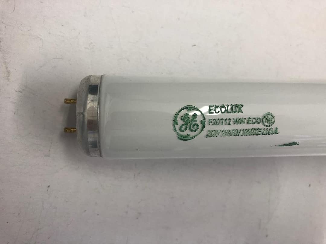 24-Pack GE 80050 F20T12/WW 20W T12 Fluorescent Light Bulbs - Soft Warm White 3000K, 24-Inch (2 Ft) Replacement for F20T12/DSW/RP, F20T12KB/ECO/RVL & More - Perfect for Office Lighting, Basements & Garages