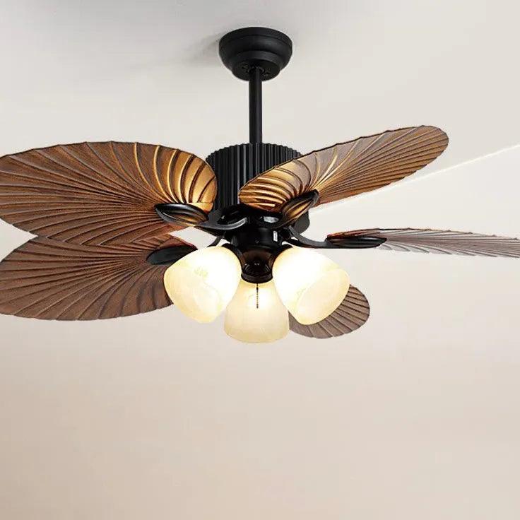 Vintage Ceiling Fan with Pull Chain Light - Classic Design for Living Room, Bedroom & Office - Energy Efficient Cooling & Ambient Lighting
