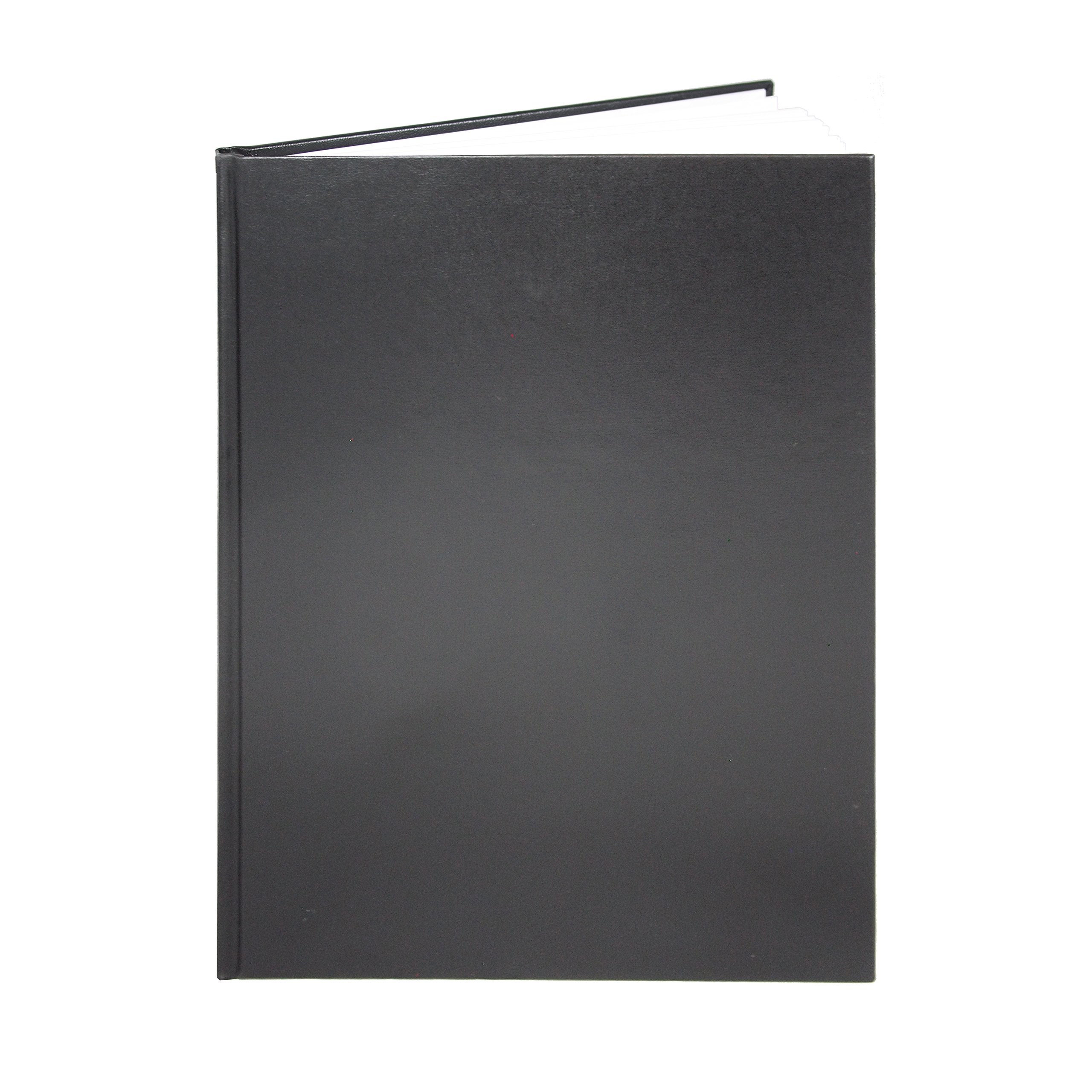 BookFactory Large Black Blank Notebook - 96 Pages, 8 7/8