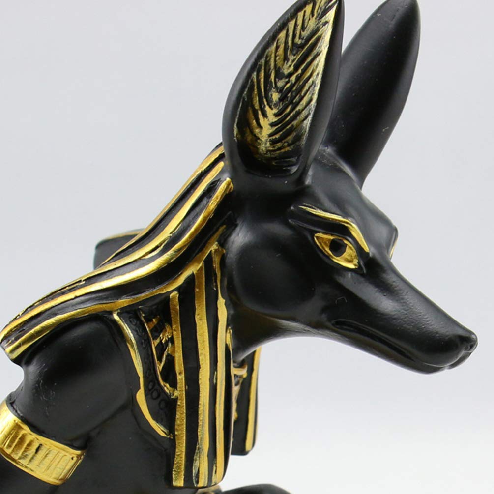 ULTNICE 2-Piece Anubis Resin Wine Rack Set - Decorative Wine Stand Holder for Kitchen, Bar & Dining Room Storage - Unique Egyptian God Wine Bottle Display for Home Decor