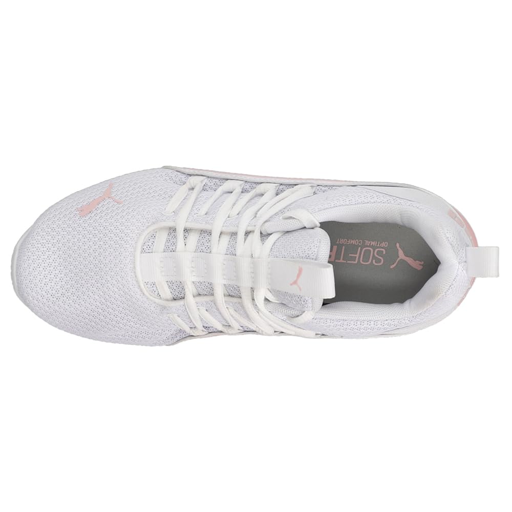 PUMA Women's Axelion Metallic Wide Lace-Up Training Sneakers - White Athletic Shoes for Gym & Running - Size 10 Wide (Perfect for Workouts, Cross Training & Casual Wear)