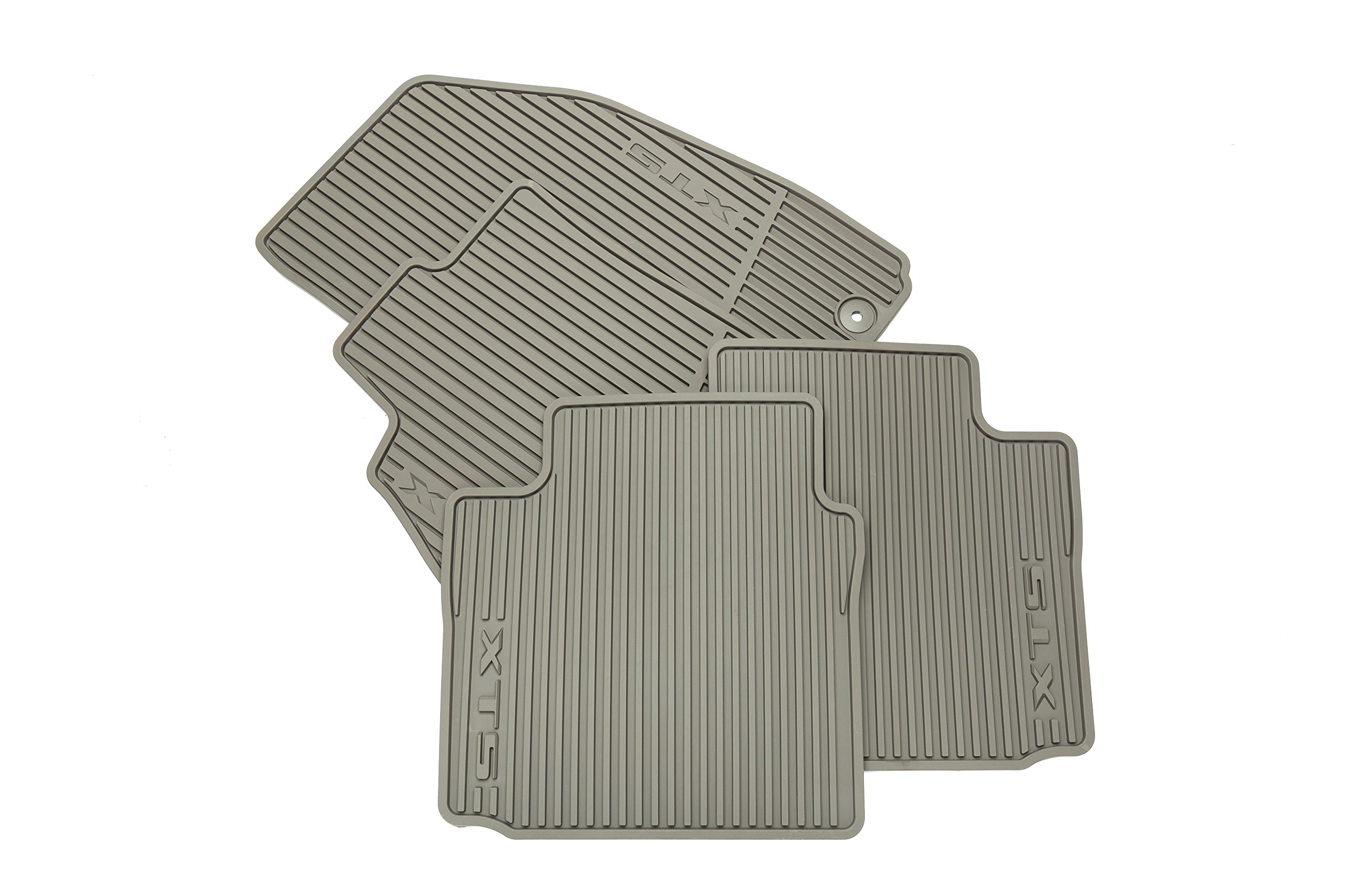 GM Accessories 22780667 Dark Urban All-Weather Floor Mats Set - Front & Rear with XTS Logo | Premium Car Floor Liners for Cadillac XTS Sedan | Waterproof & Durable Protection for All Seasons