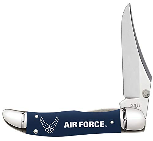 Case XX Kickstart Air Force Mid Folding Hunter Knife - Navy Blue Synthetic Pocket Knife for Camping, Hiking & Everyday Carry (EDC)