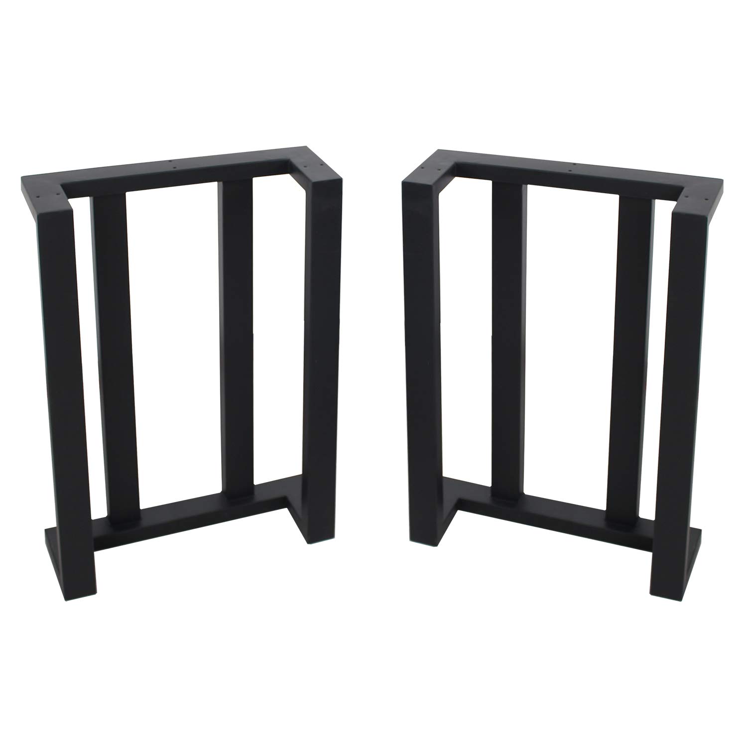 MBQQ 2-Pack Rustic C-Shaped Metal Table Legs - Heavy Duty Industrial Style Furniture Legs for DIY Desks, Dining Tables & Benches (28