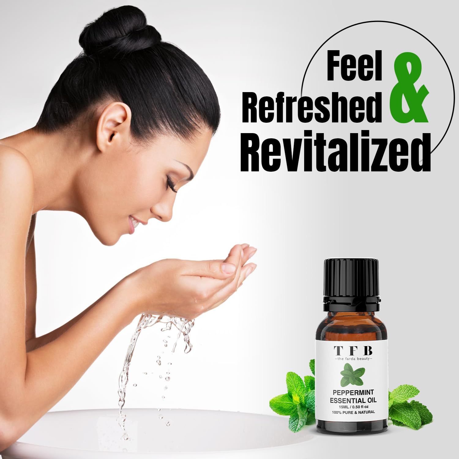 Organic Tea Tree & Peppermint Essential Oil Set (2x15ml) - Natural Dandruff Treatment, Scalp Care, Acne Solution & Stress Relief - Perfect for Aromatherapy, DIY Skincare & Relaxation at Home