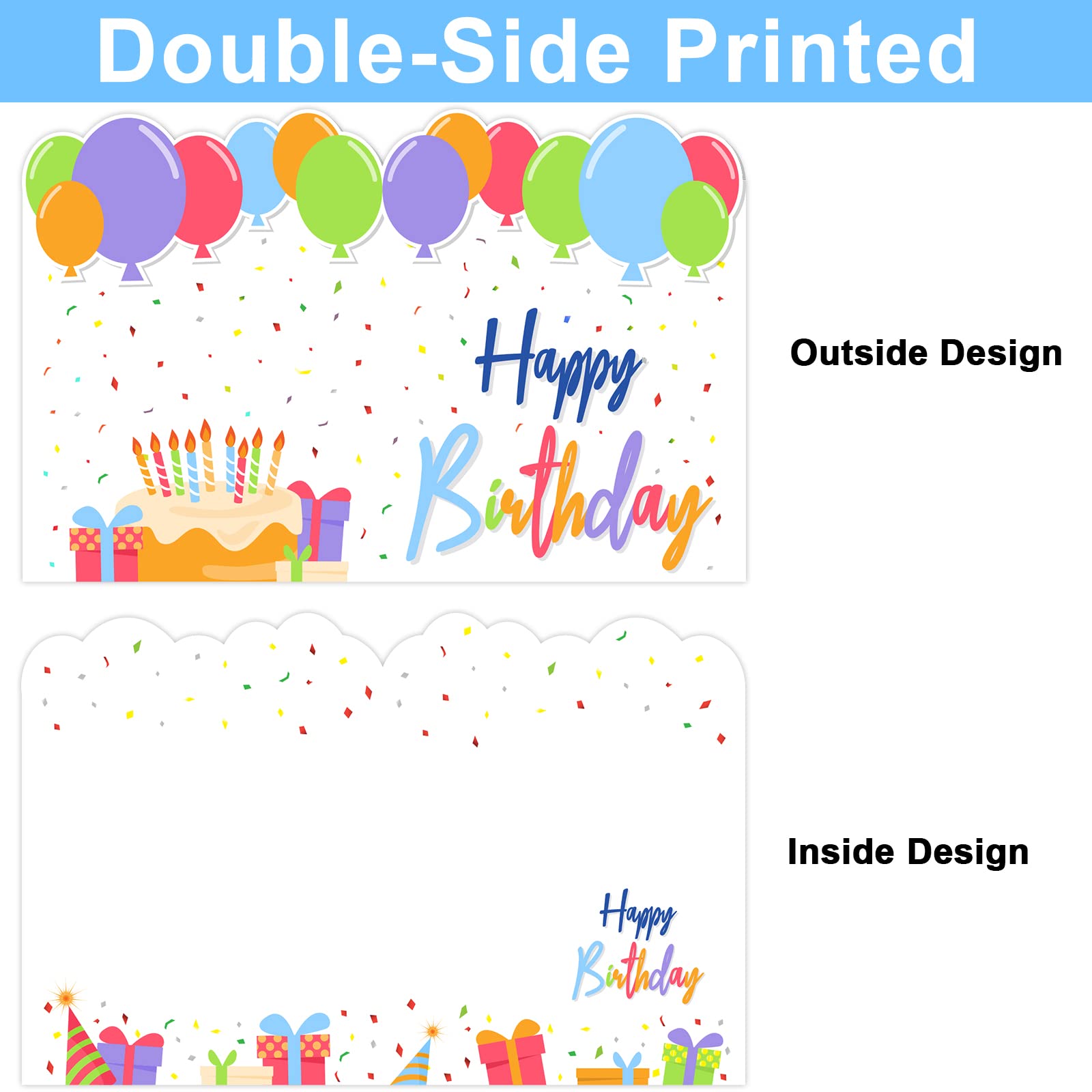 Jumbo Birthday Card & Giant Guest Book - 14x22 Inch Extra Large Happy Birthday Party Signs Decorations for Women, Men, Boss | Perfect for Birthday Celebrations, Office Parties & Special Events