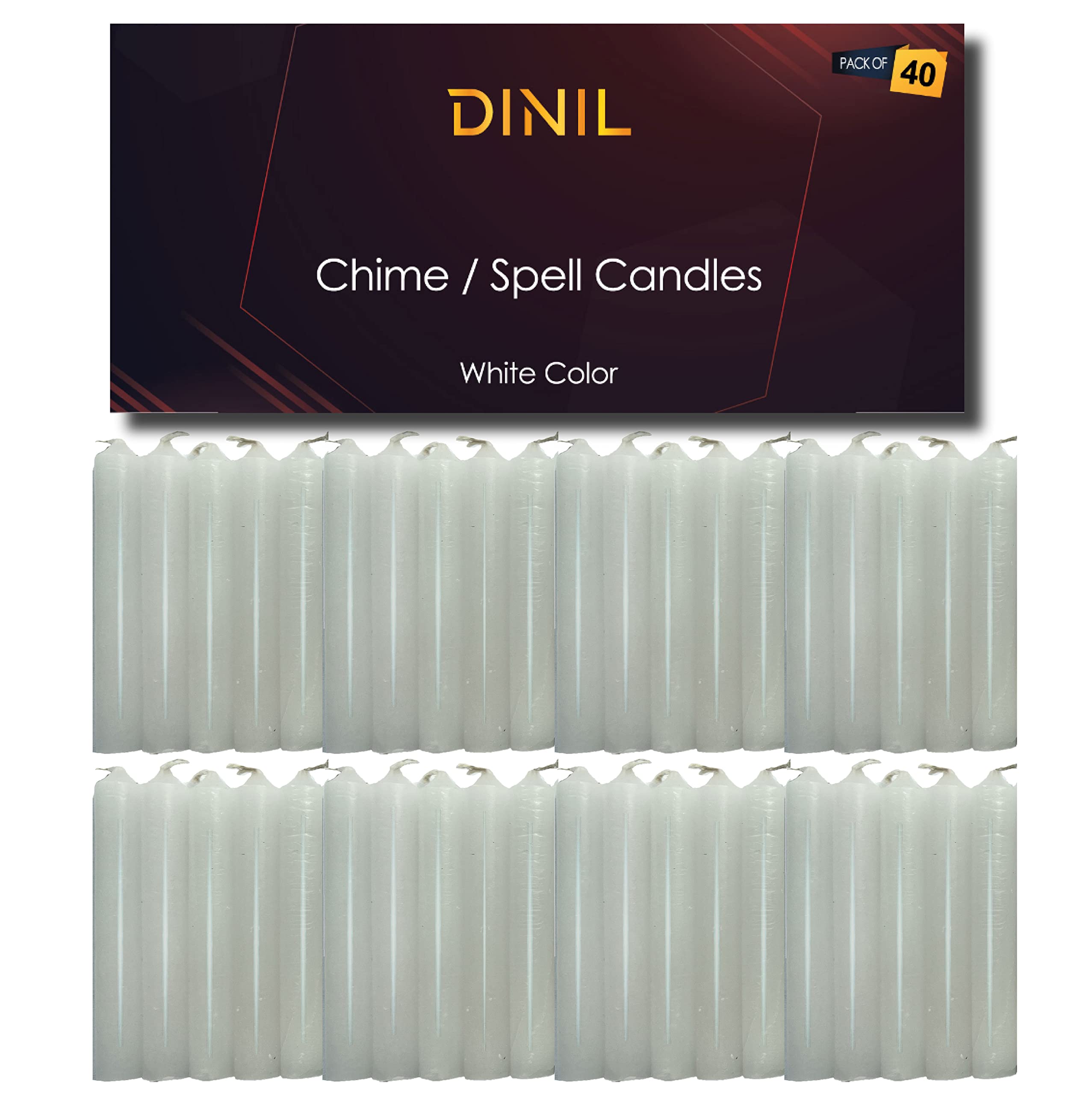 Premium White Mini Taper Candles (40-Pack) - 4