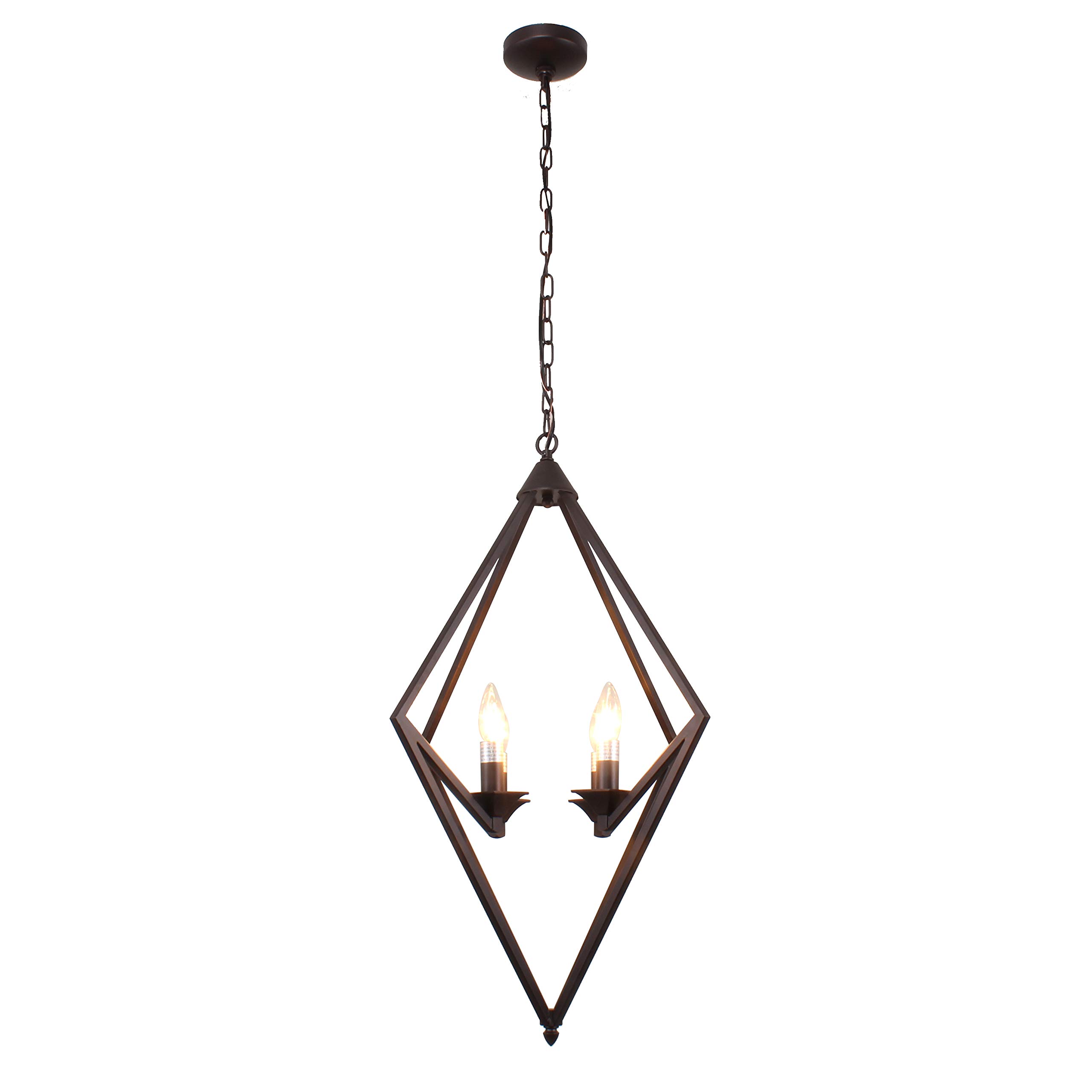 4-Light Transitional Ceiling Pendant in Rubbed Bronze - 19.5 Inch Wide - Perfect for Dining Room, Kitchen Island & Entryway Lighting