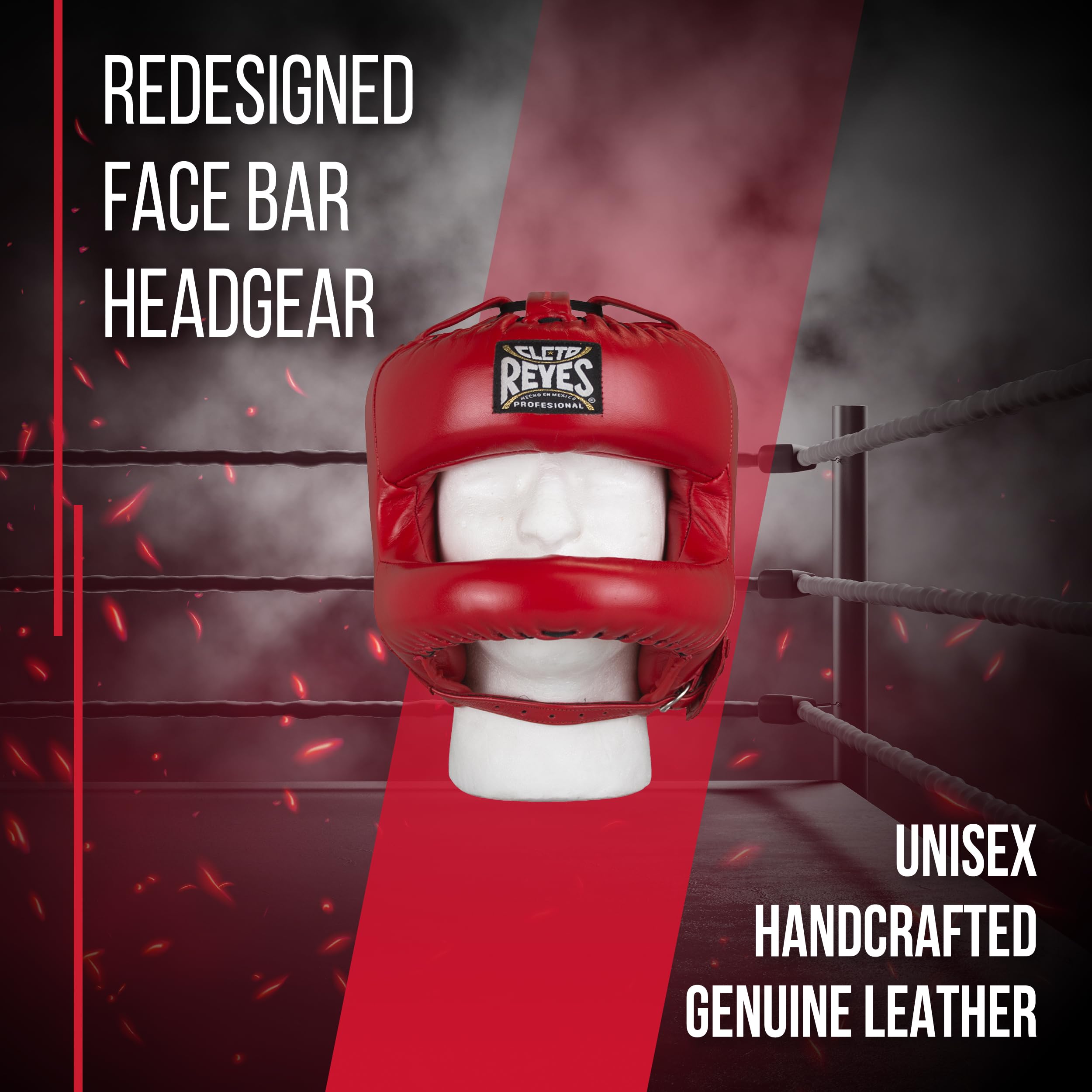 Cleto Reyes Boxing Headgear with Face Bar - Protective Head Guard for Men & Women - Sparring & Fighting Sports Gear - Ideal for Training, MMA, Kickboxing & Martial Arts Practice
