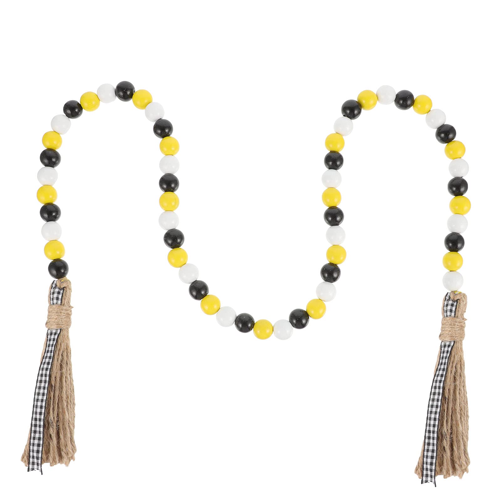 1pc Wooden Bead Tassel Pendants for DIY Wall Hanging - Handmade Home Decor for Living Room, Bedroom, Party & Wedding Decoration - Boho Chic Wall Ornament for Home & Office Decor