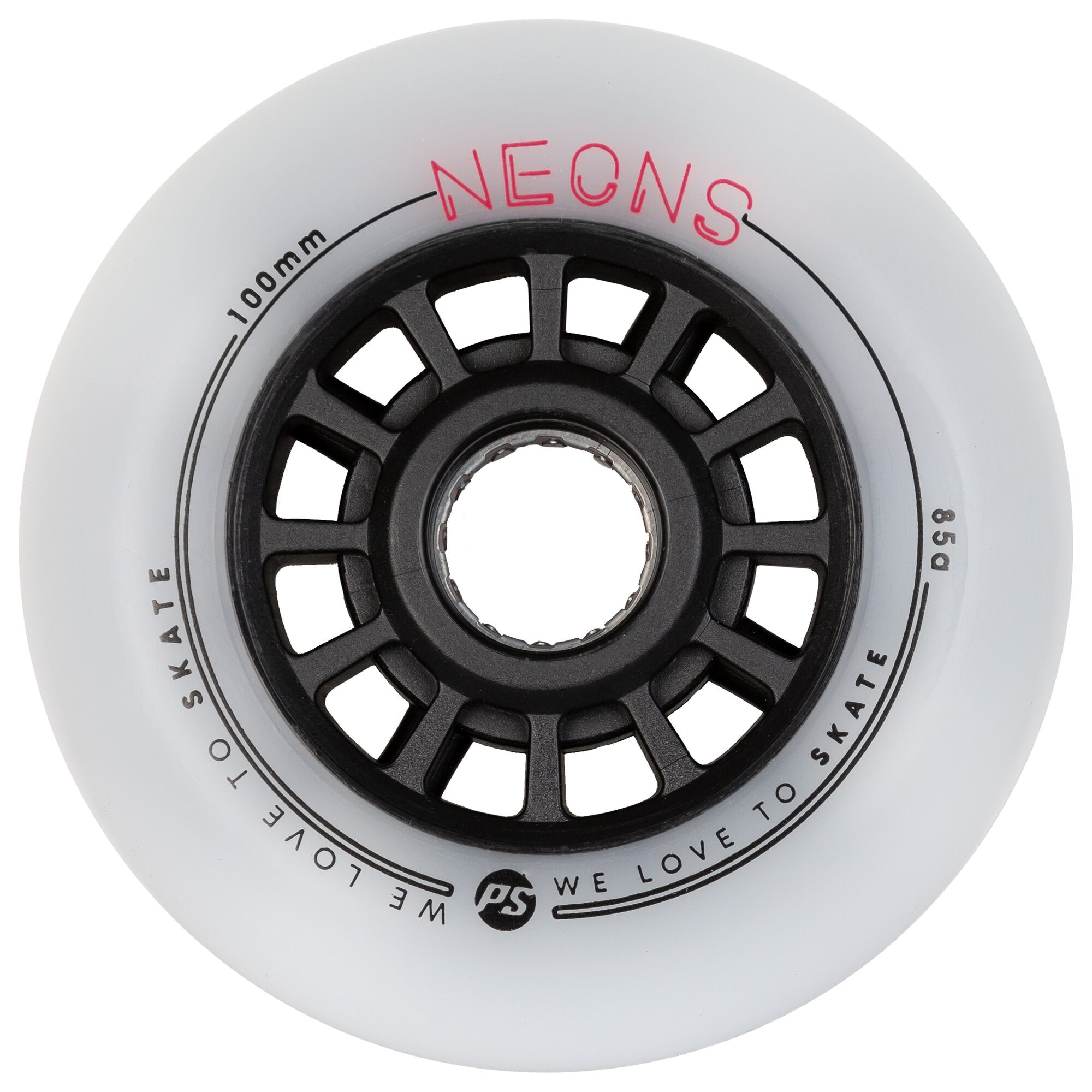 Neon Red 100/85A Skateboard Wheels - 3 Pack for Street Skating & Park Tricks - High-Performance Wheels for Smooth Rides