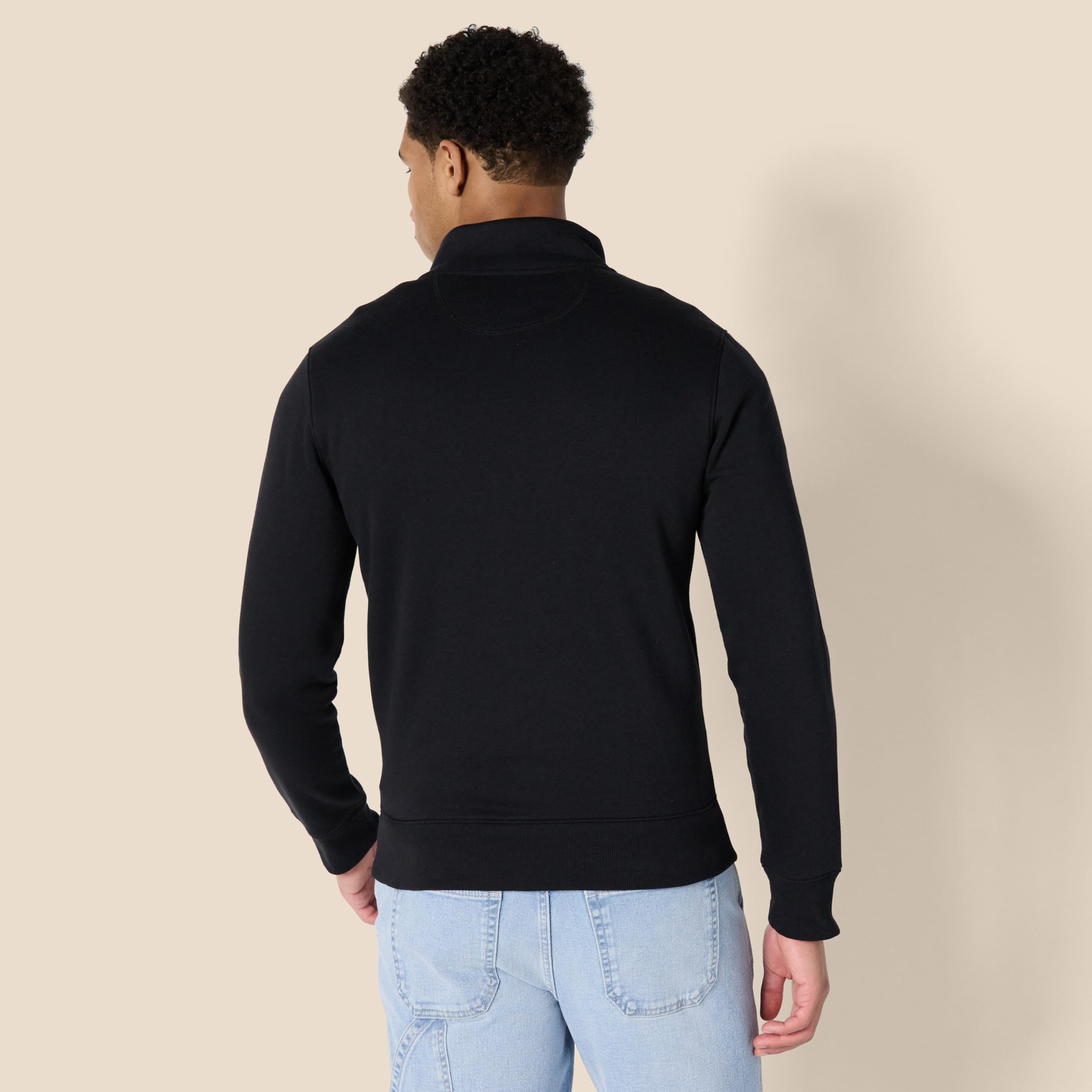 Amazon Essentials Men's Fleece Mock Neck Zip-Up Sweatshirt | Warm Winter Pullover for Casual Wear, Outdoor Activities & Layering