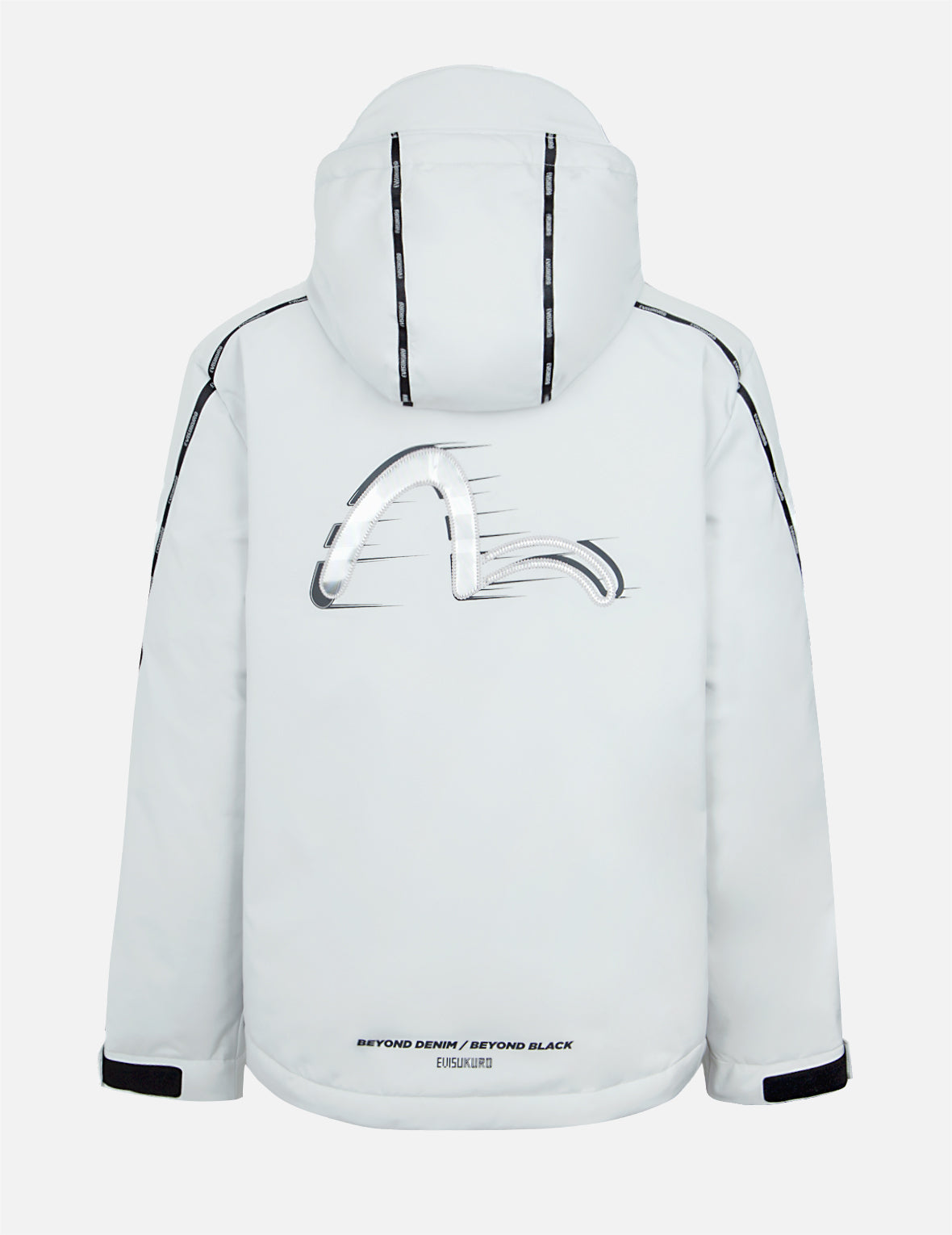 Waterproof Seagull PVC Patch Hooded Down Jacket for Men & Women - Warm Winter Coat for Outdoor Activities, Hiking, and Travel