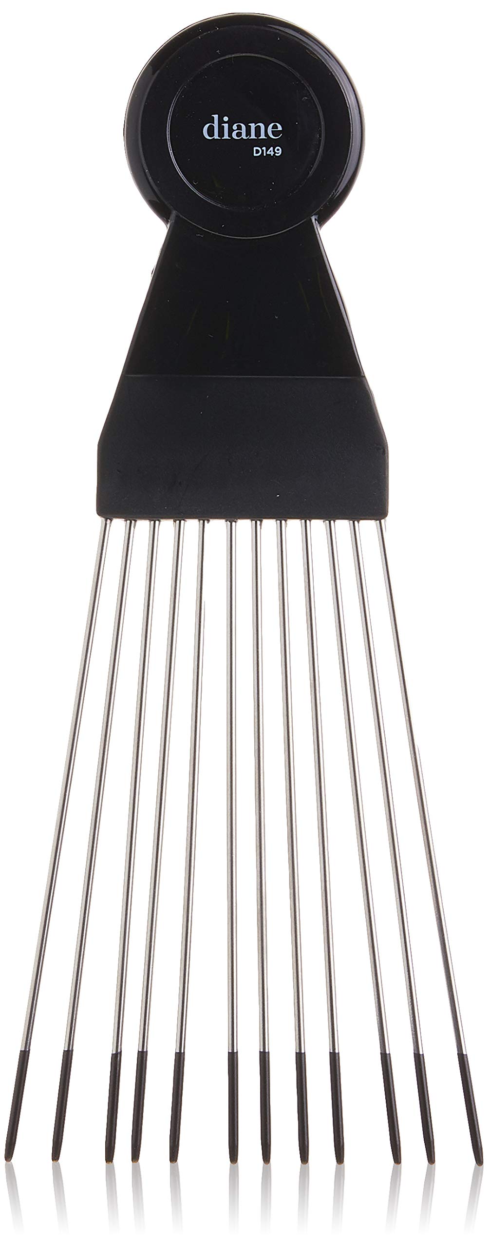 **Diane Fan Pick Comb - Large Black Hair Comb for Styling & Detangling - Perfect for Curly, Thick, and Long Hair (D149)**